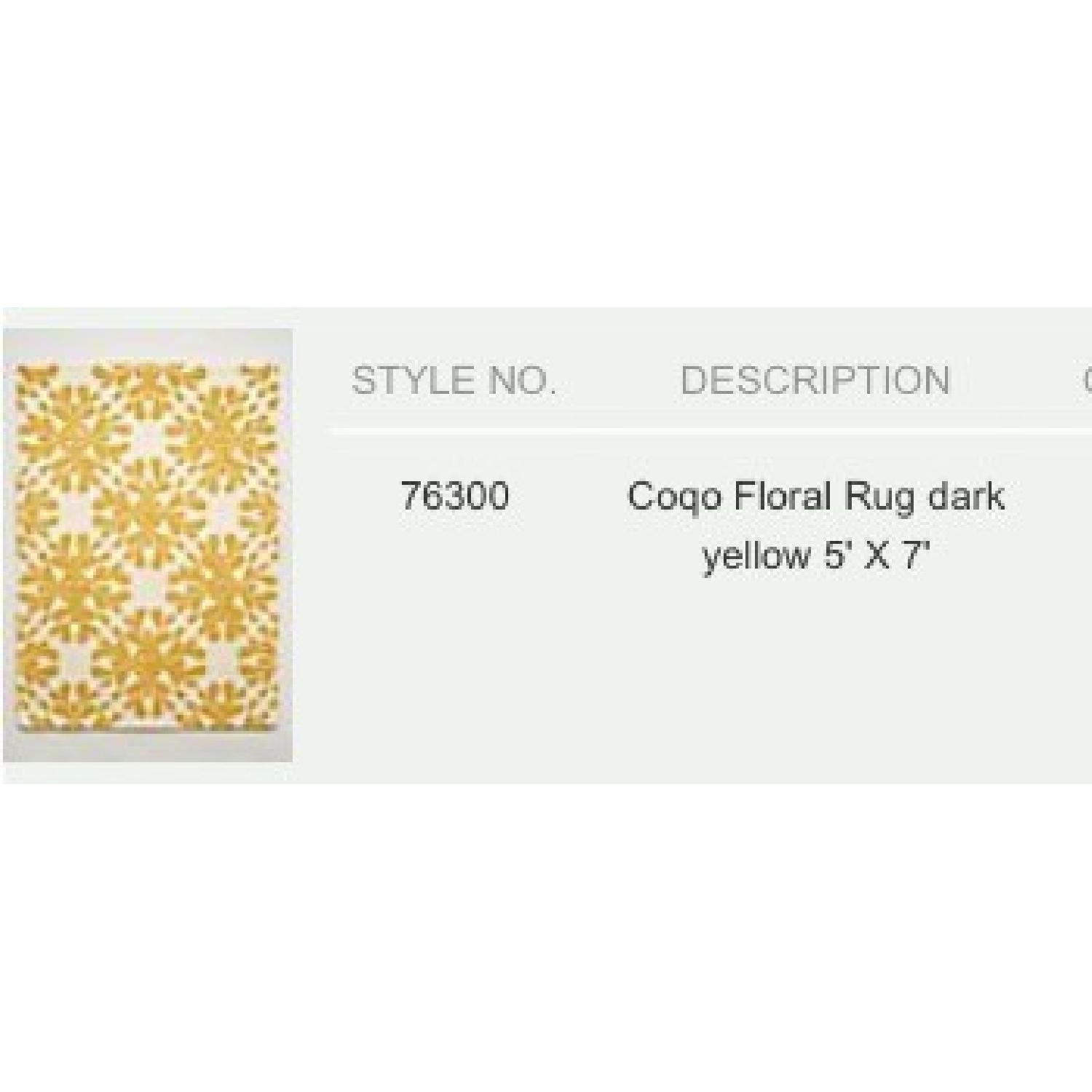 Anthropologie Yellow Floral Area Rug - image-1