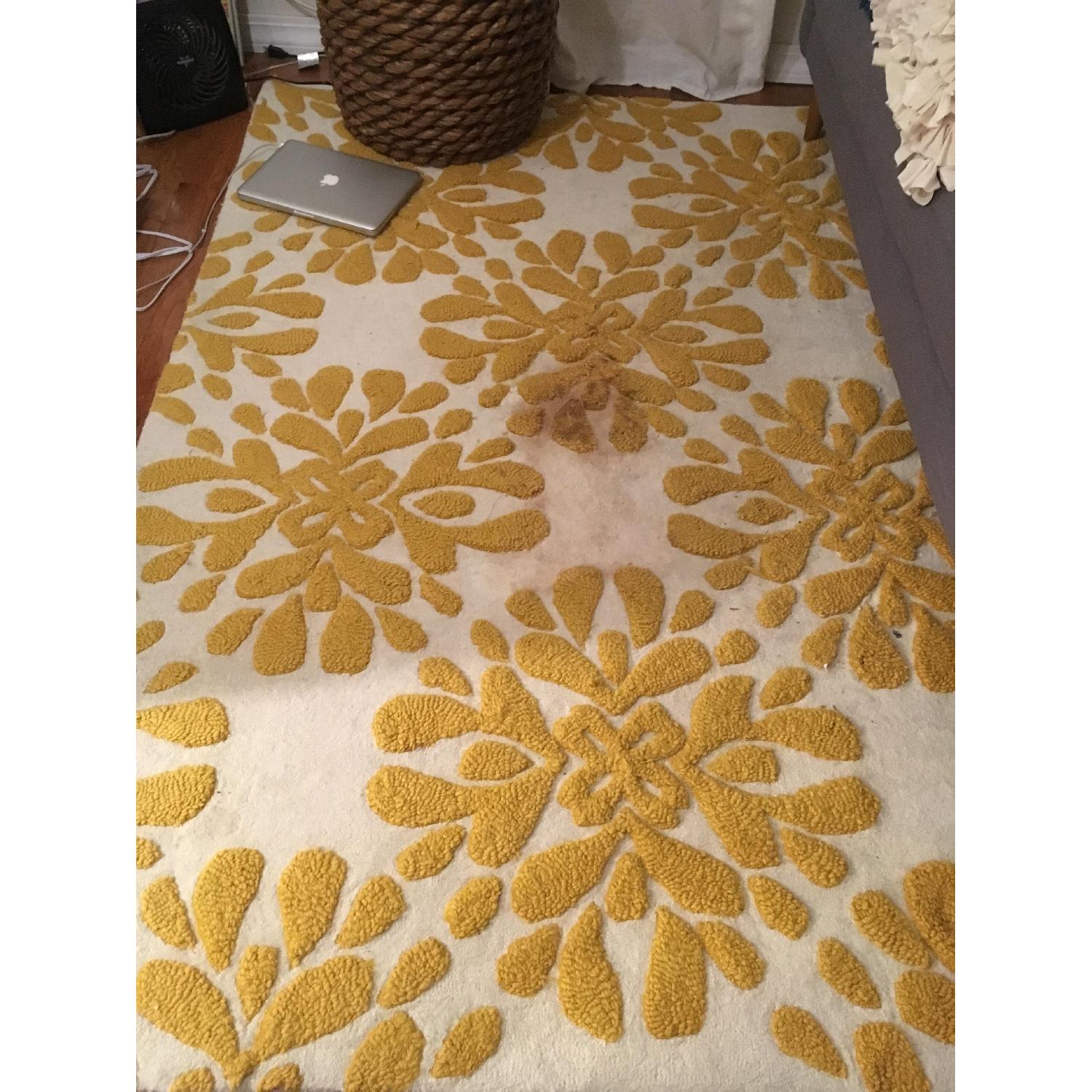 Anthropologie Yellow Floral Area Rug - image-4