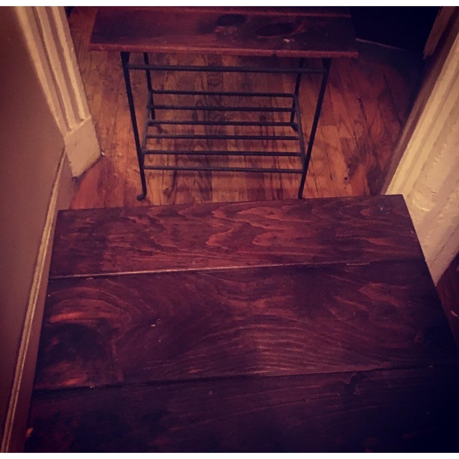 Modern Wood & Cast Iron End Tables - image-1
