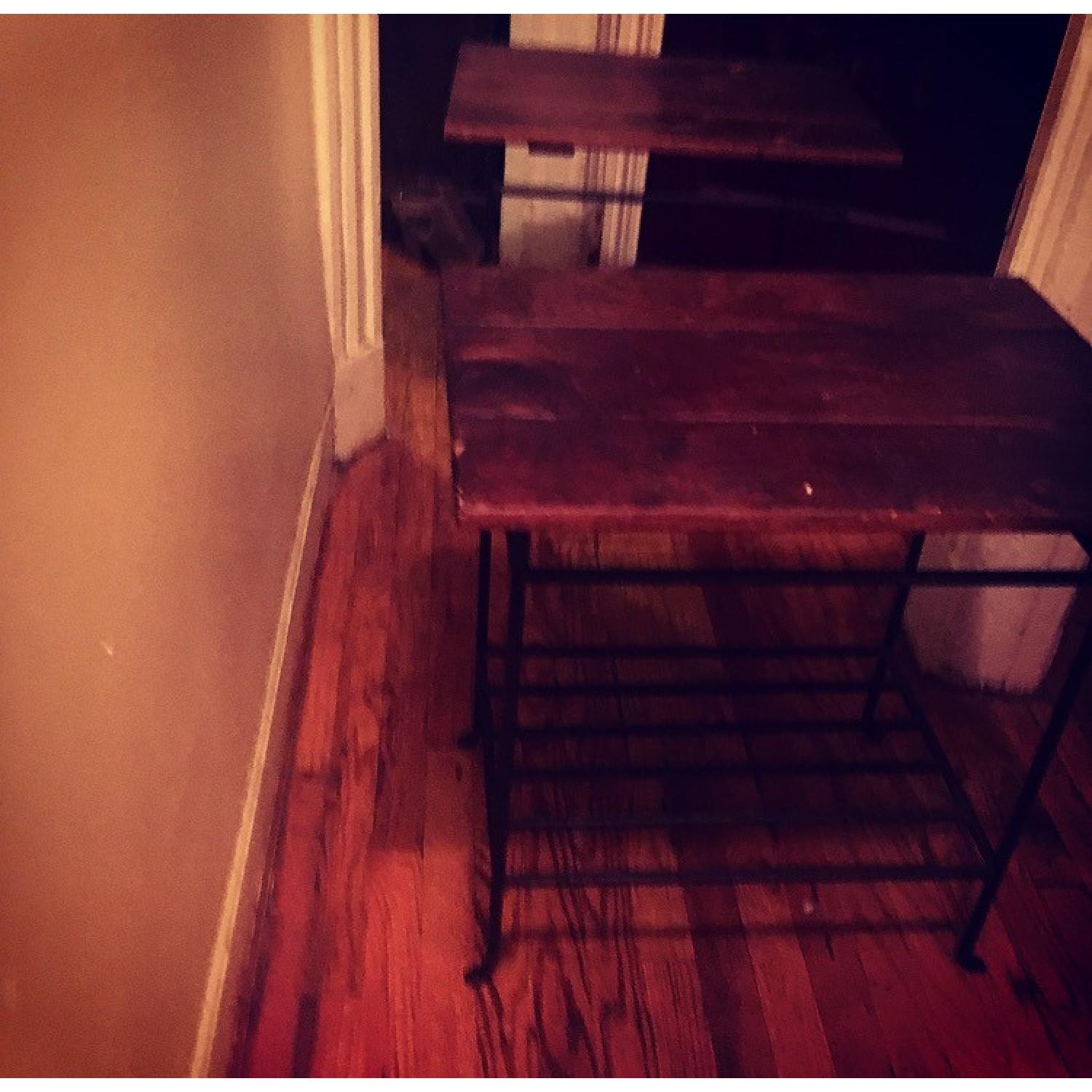 Modern Wood & Cast Iron End Tables - image-2