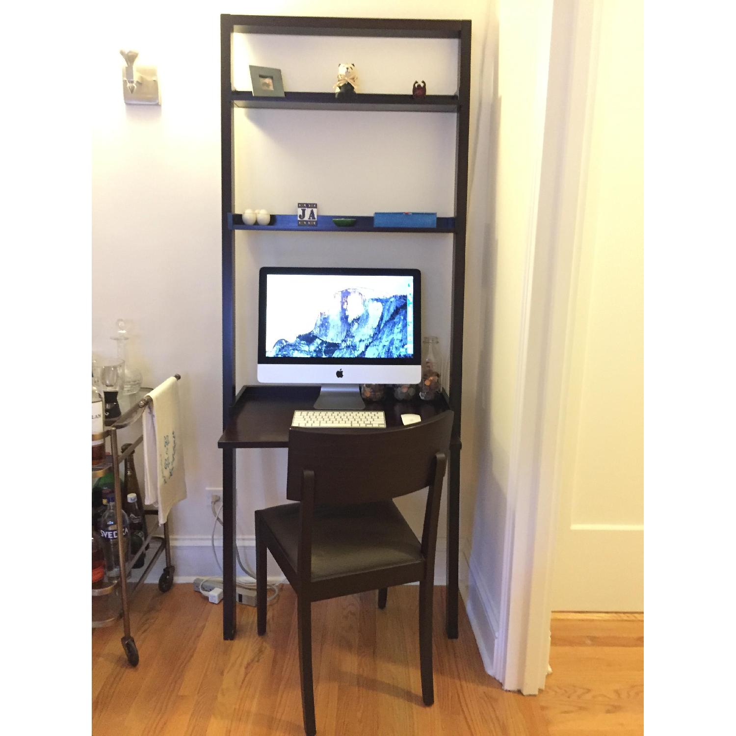 Pottery Barn Leaning Shelf w/ Desk & Matching Chair - image-1