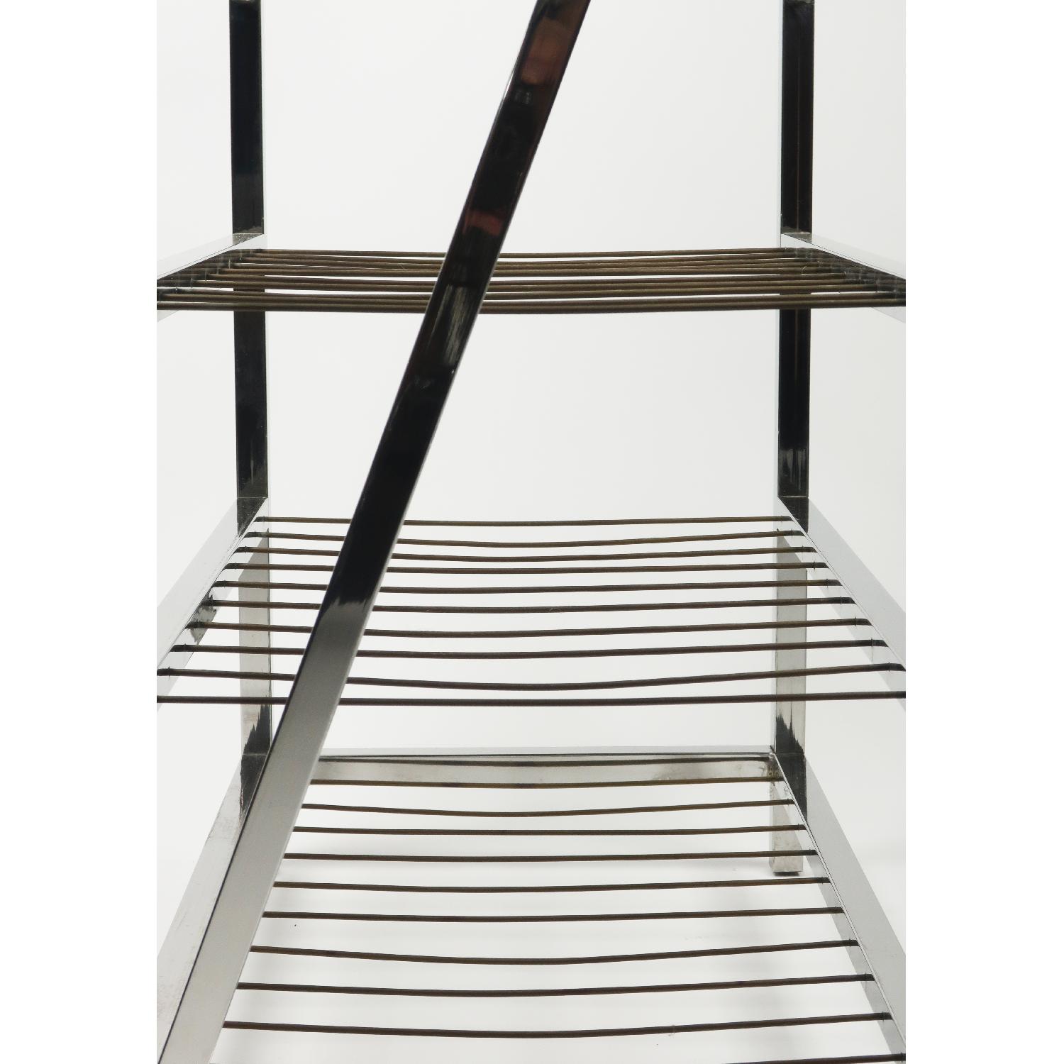Chrome & Glass Shelving Unit - image-6