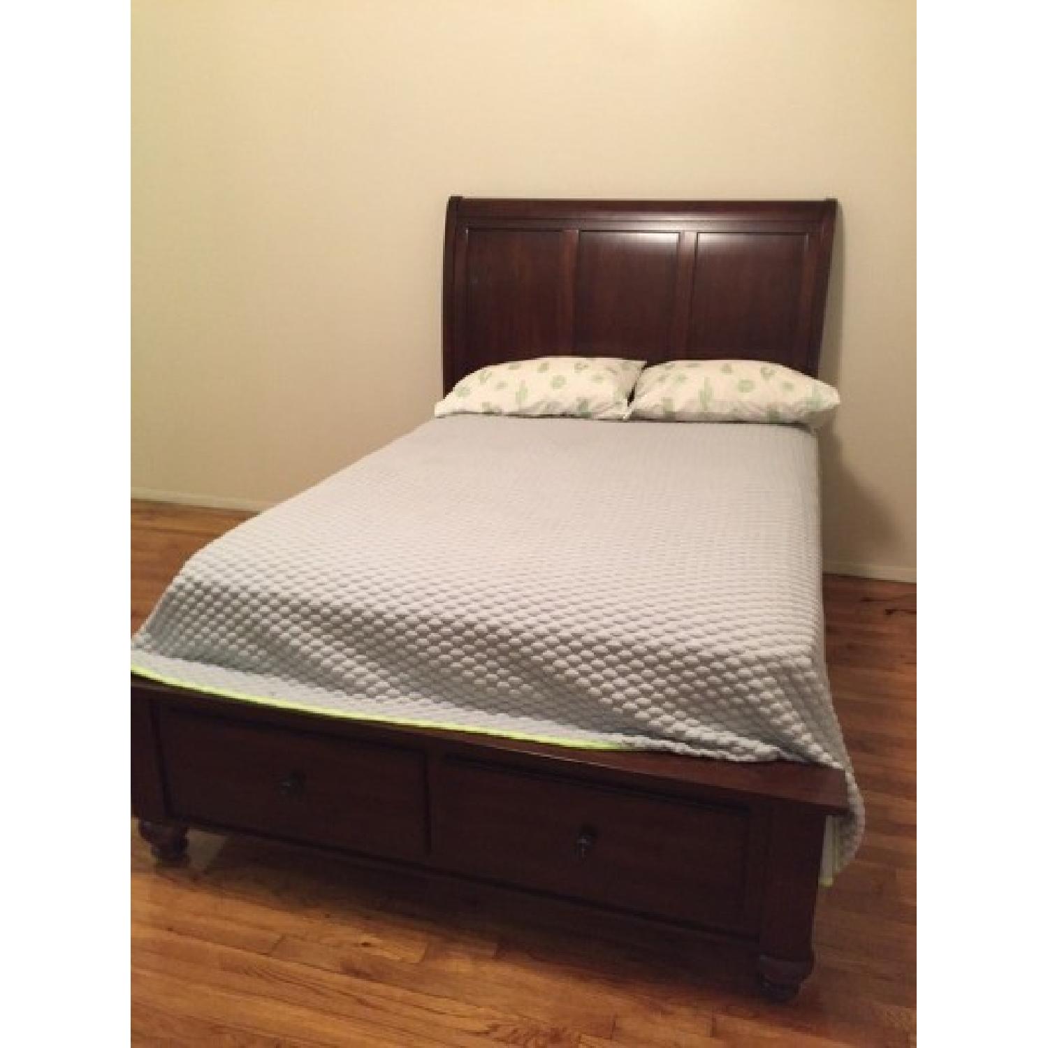 Bob's Chatham Cherry Brown Full Size Storage Bed - image-1