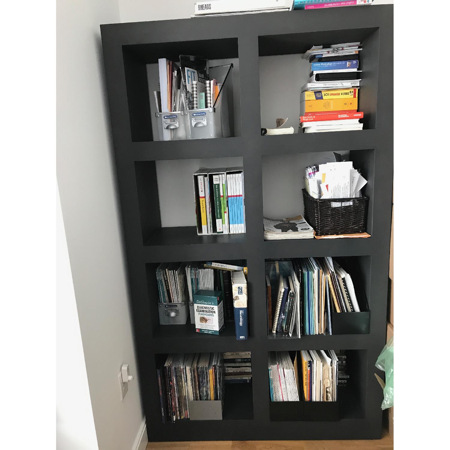 Crate & Barrel Steel Shadow Box Tower Shelf - image-1
