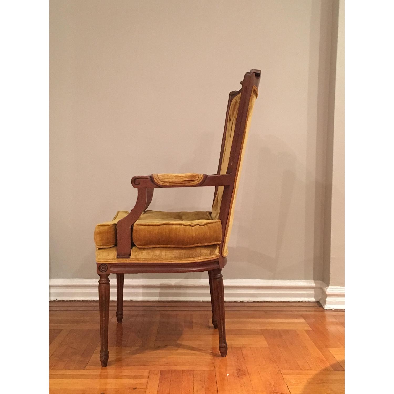 Vintage Gold Velvet Accent Chair - image-2