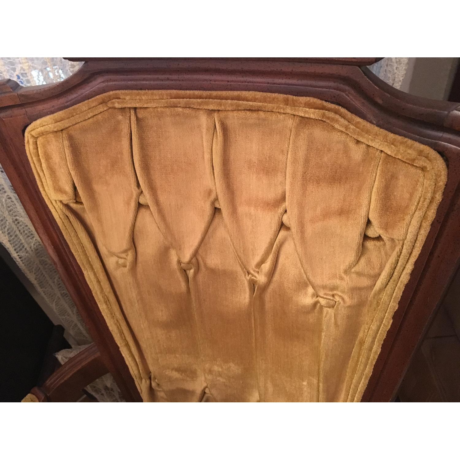 Vintage Gold Velvet Accent Chair - image-4