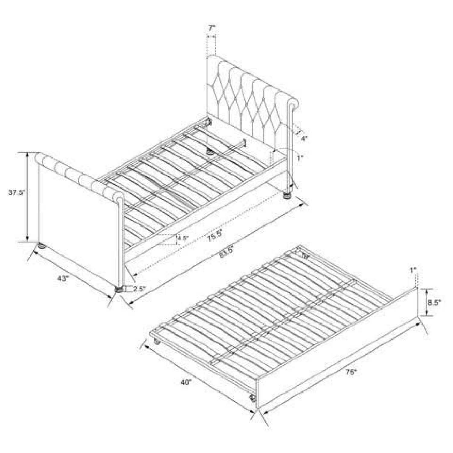 Dorel Home Products Sophia Backless Daybed w/ Trundle - image-3