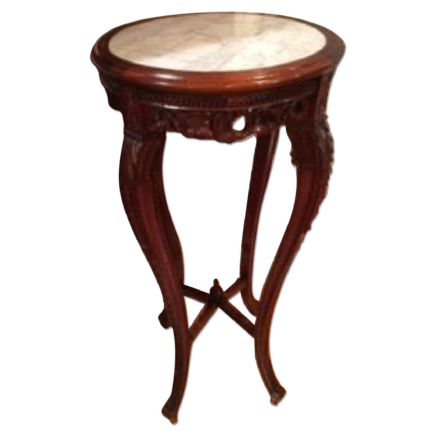 Vintage Wood Plant Stand - image-0