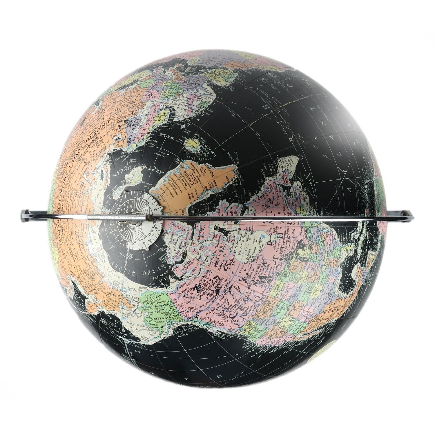 Vintage Encyclopedia Britannica Black Globe - image-1