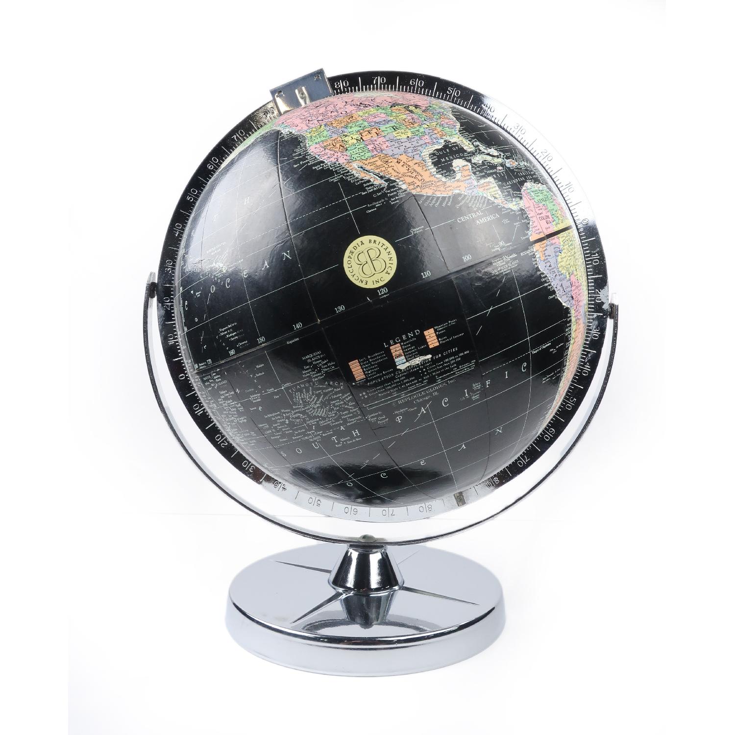 Vintage Encyclopedia Britannica Black Globe - image-4