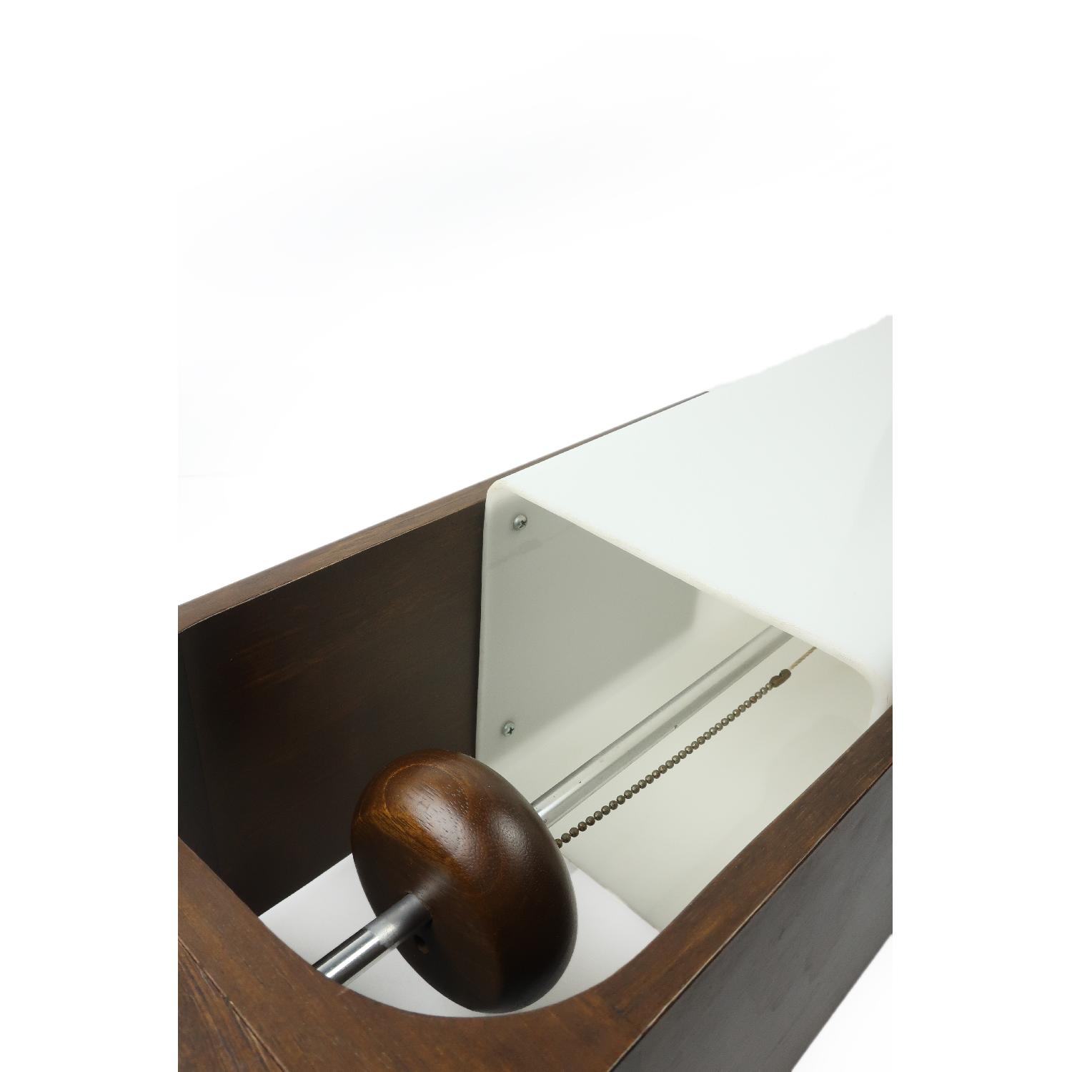 Vintage Tall Wood & Acrylic Table Lamp - image-9