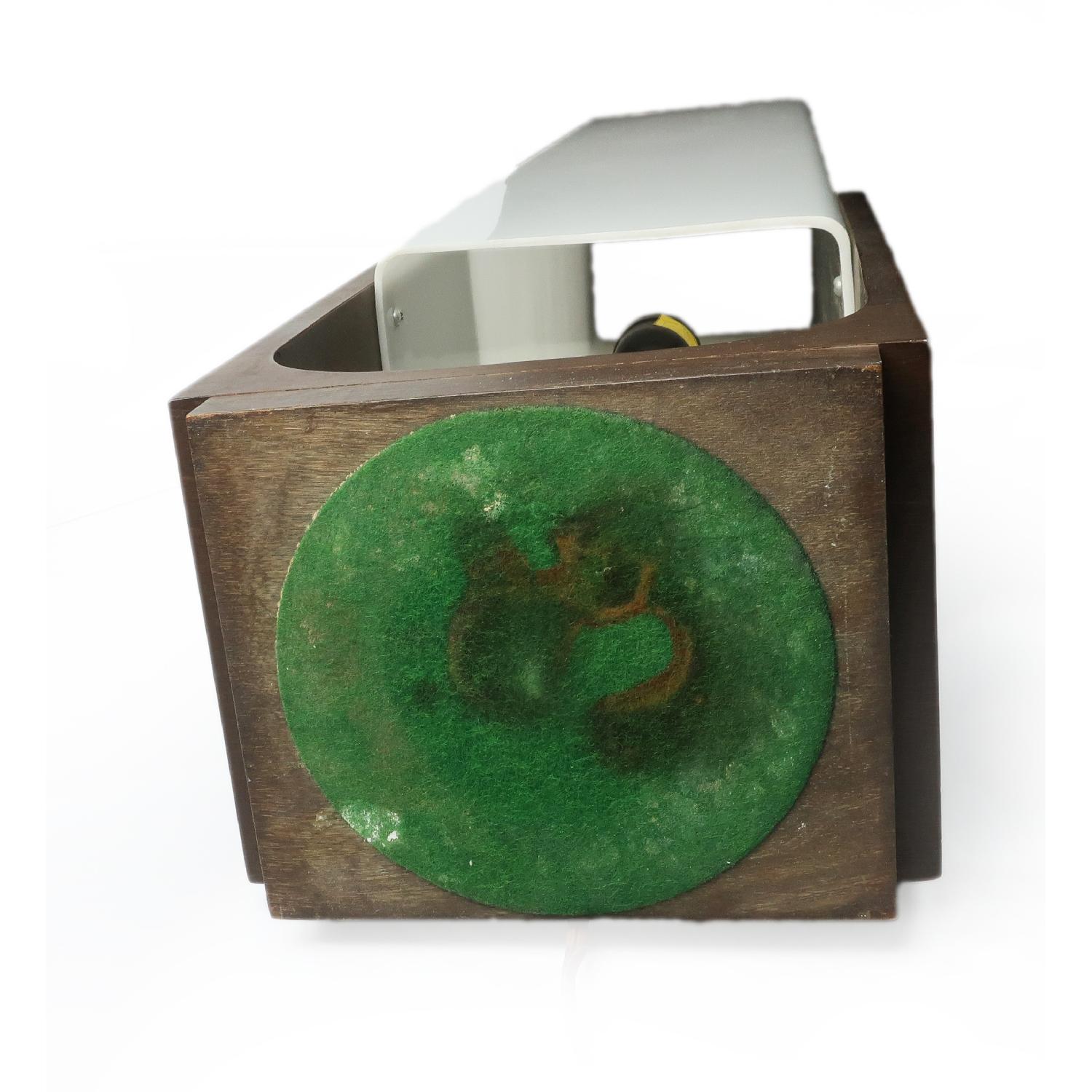 Vintage Tall Wood & Acrylic Table Lamp - image-10