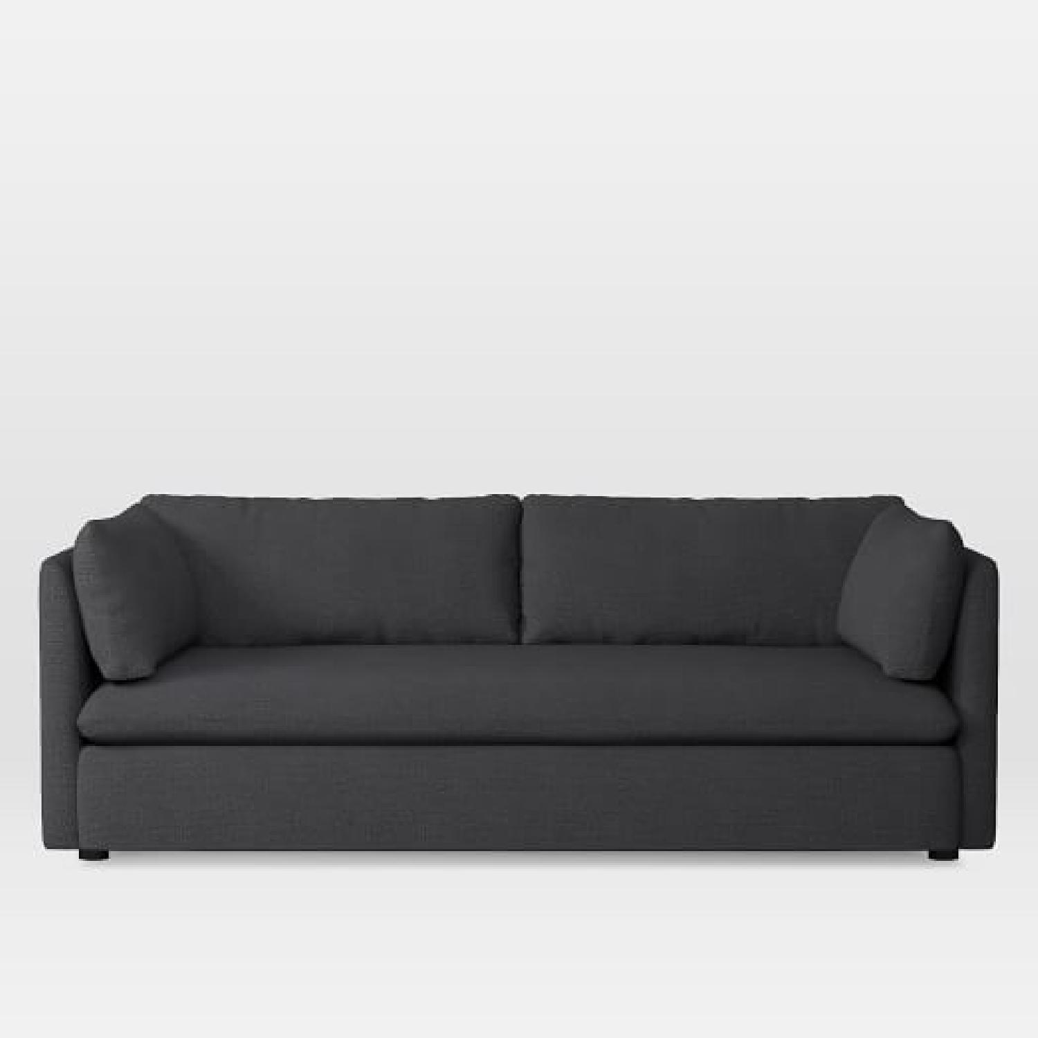 West Elm Charcoal Grey Sofa - image-0