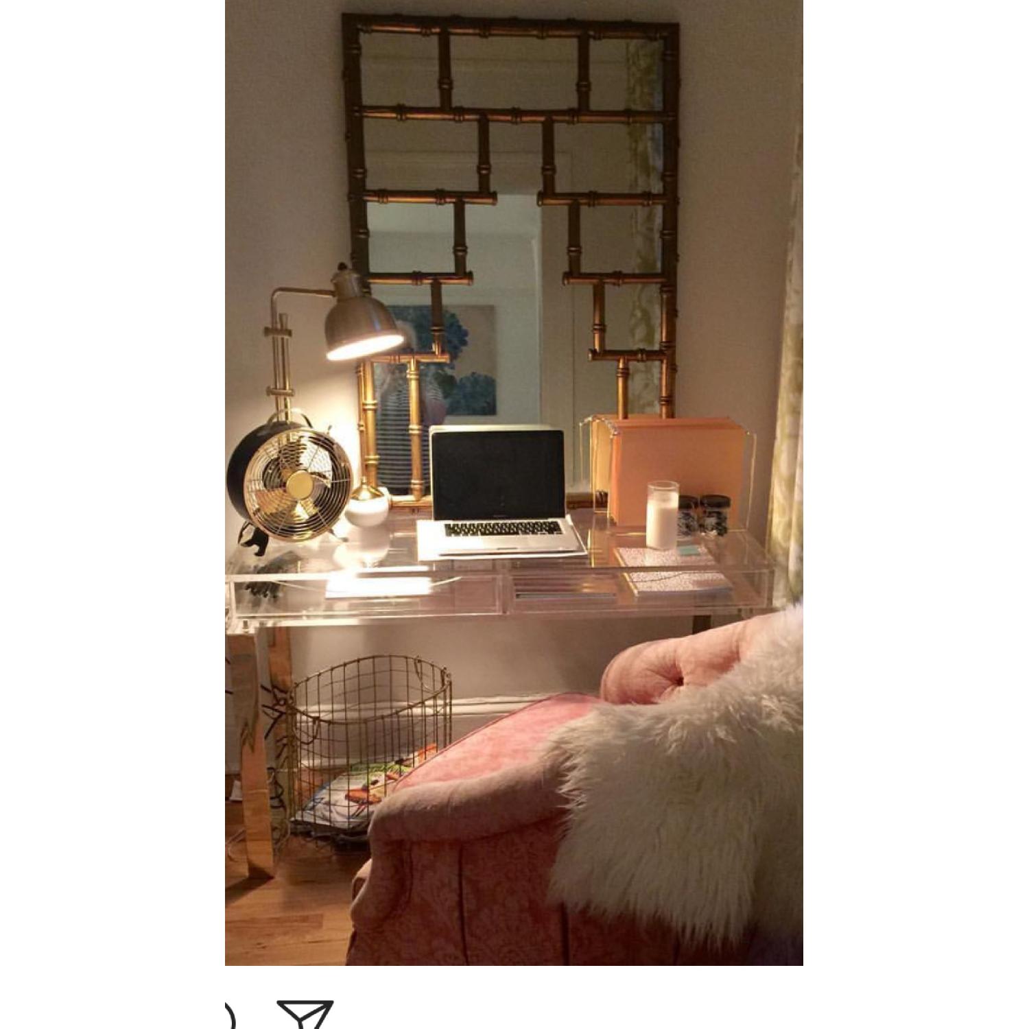 Lucite & Gold Desk - image-1