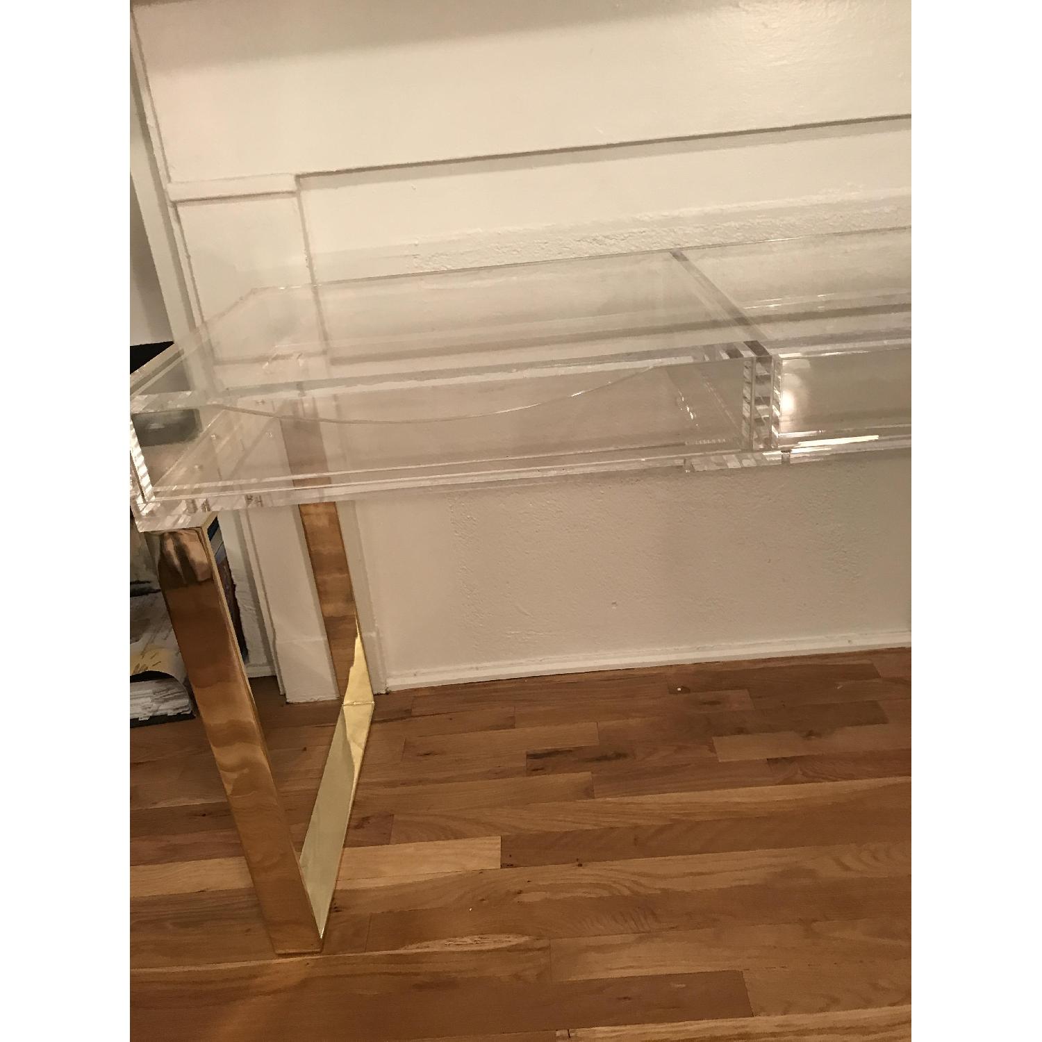 Lucite & Gold Desk - image-5