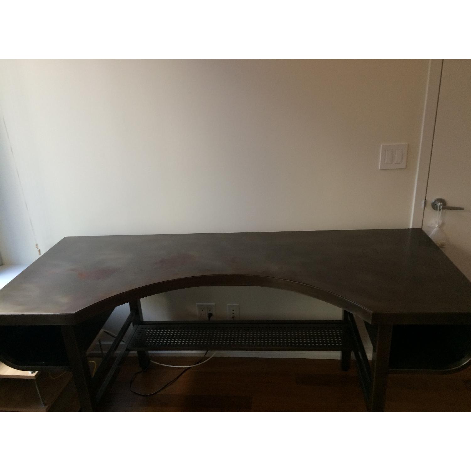 Restoration Hardware French Factory Metal Desk - image-3