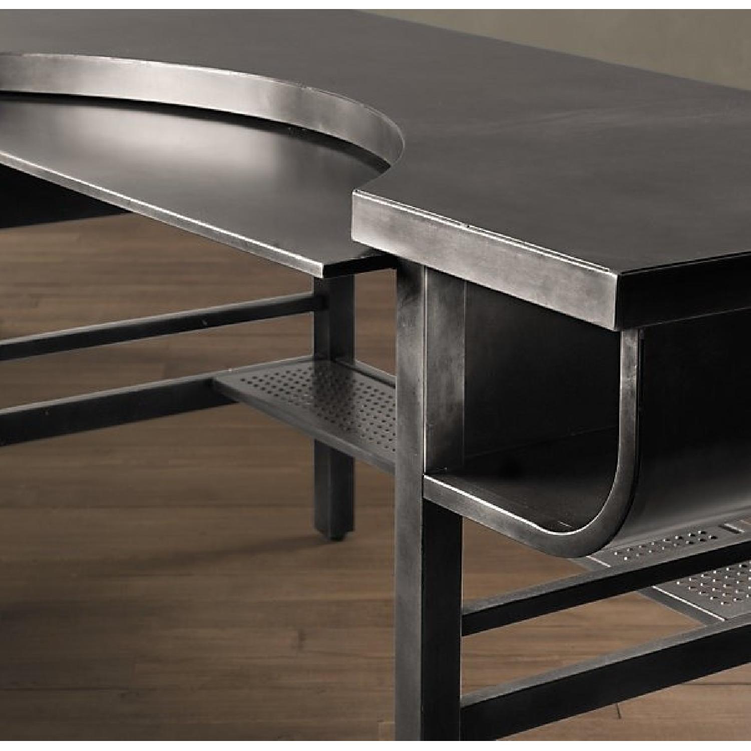 Restoration Hardware French Factory Metal Desk - image-4