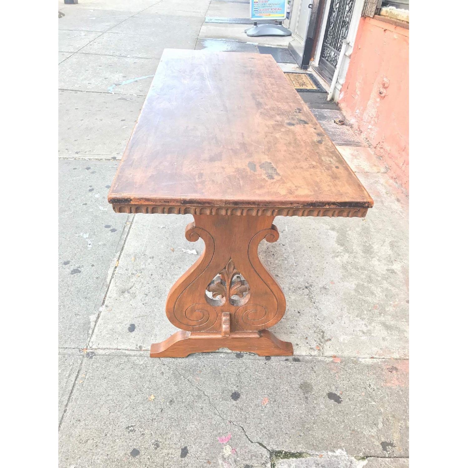 Antique 1930s Wood Side Table - image-3