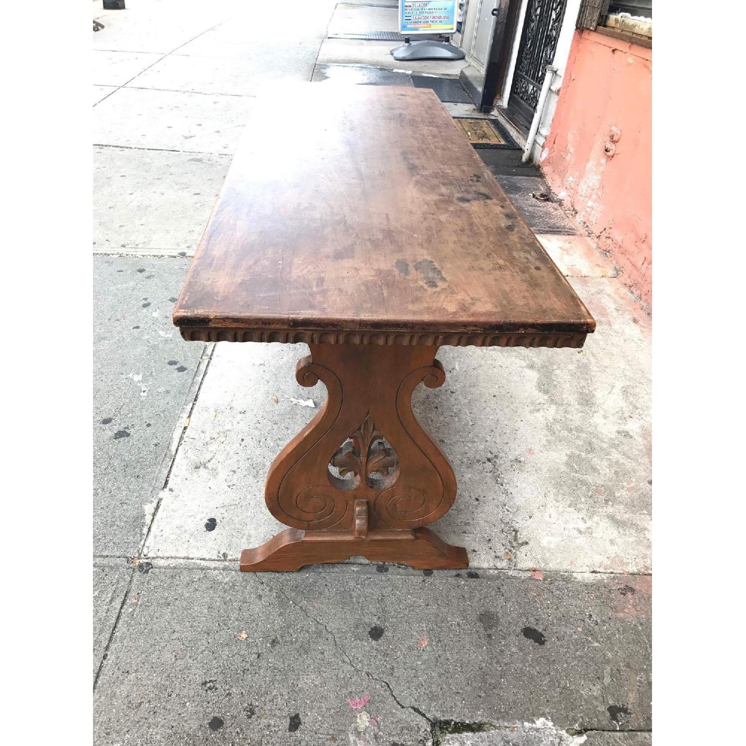 Antique 1930s Wood Side Table - image-5