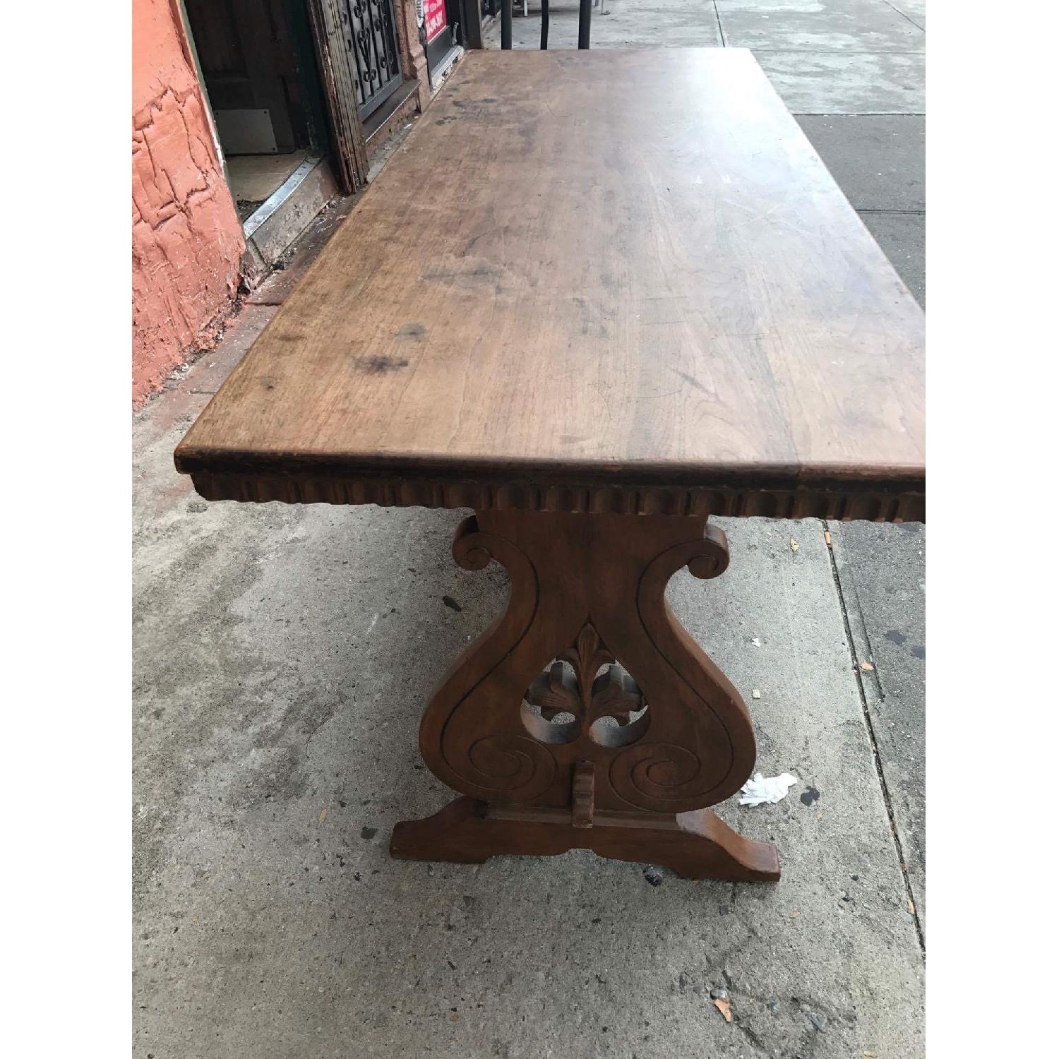 Antique 1930s Wood Side Table - image-6