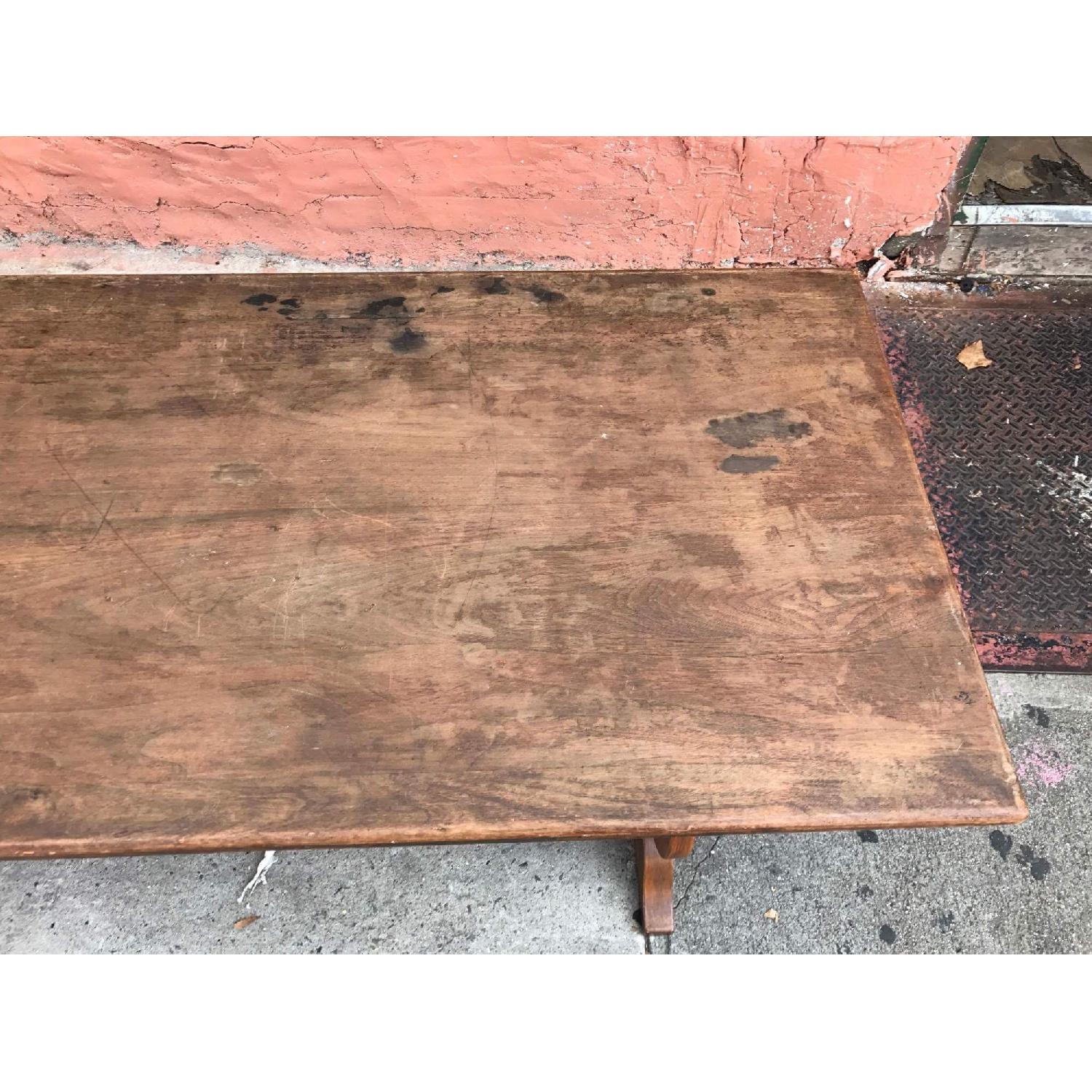 Antique 1930s Wood Side Table - image-7