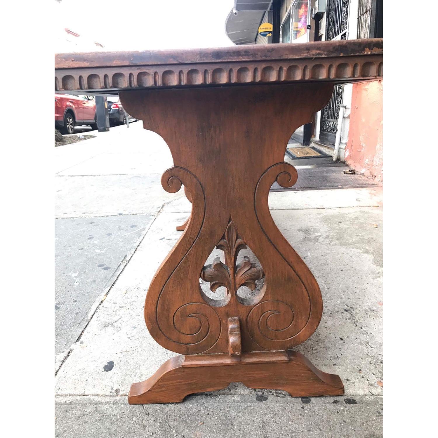 Antique 1930s Wood Side Table - image-8