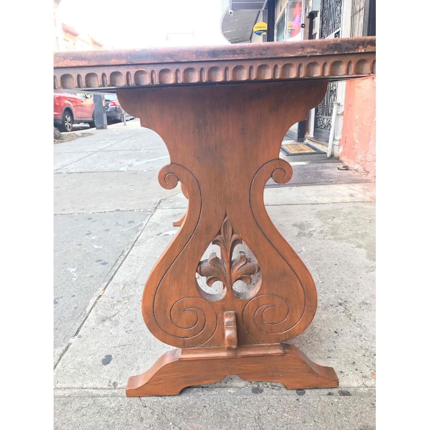 Antique 1930s Wood Side Table - image-9