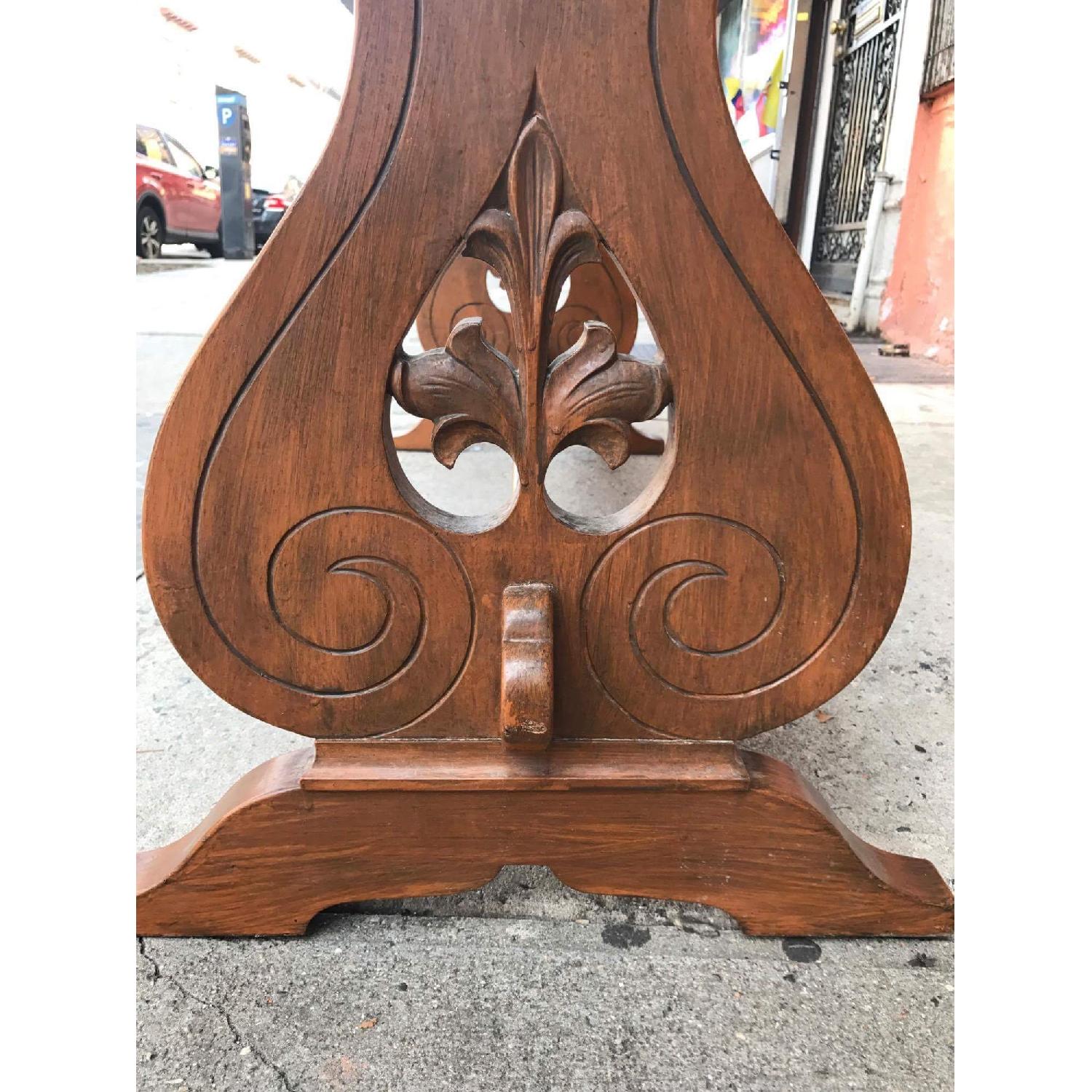 Antique 1930s Wood Side Table - image-10