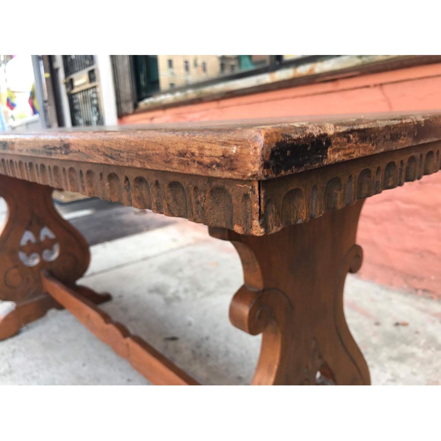 Antique 1930s Wood Side Table - image-11