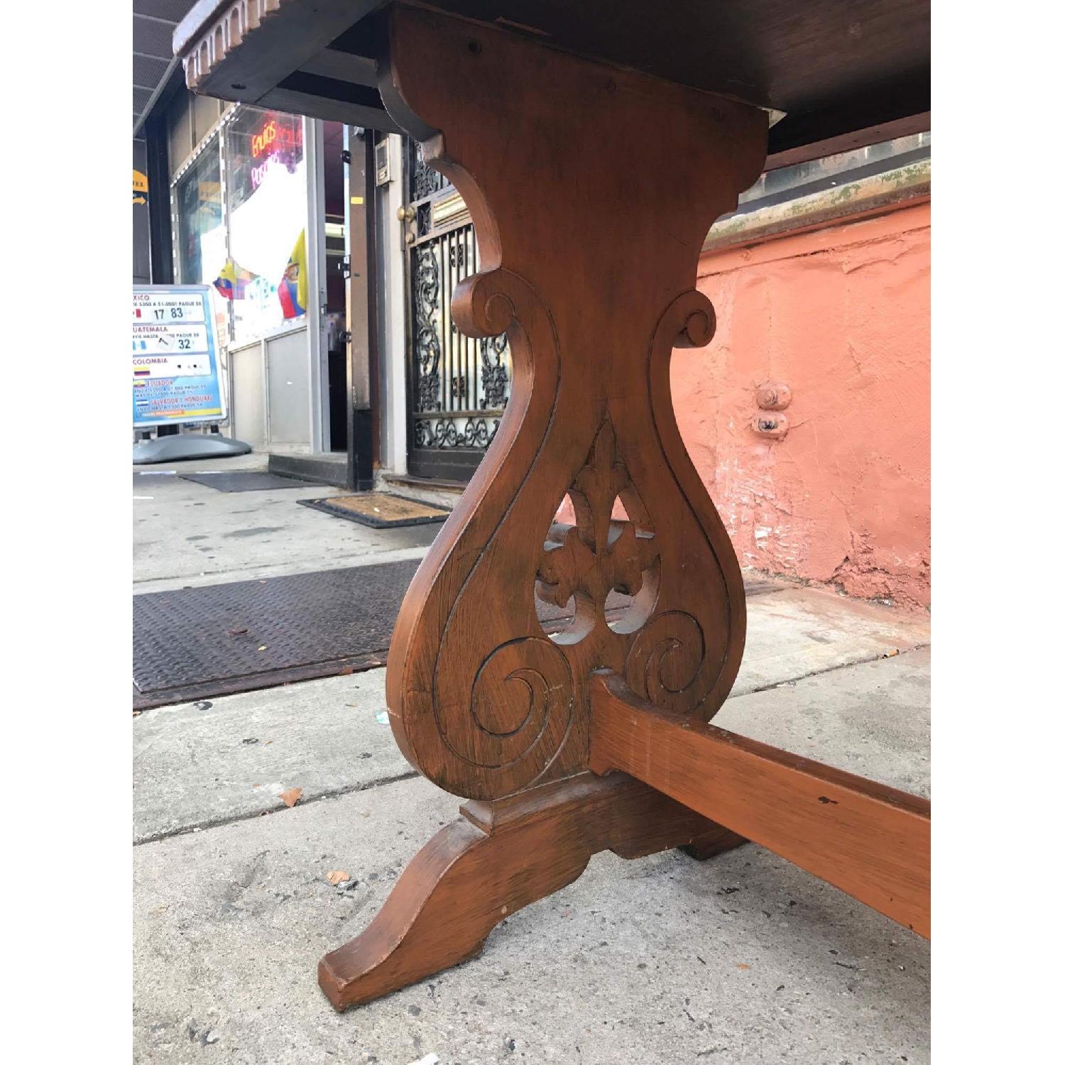 Antique 1930s Wood Side Table - image-13