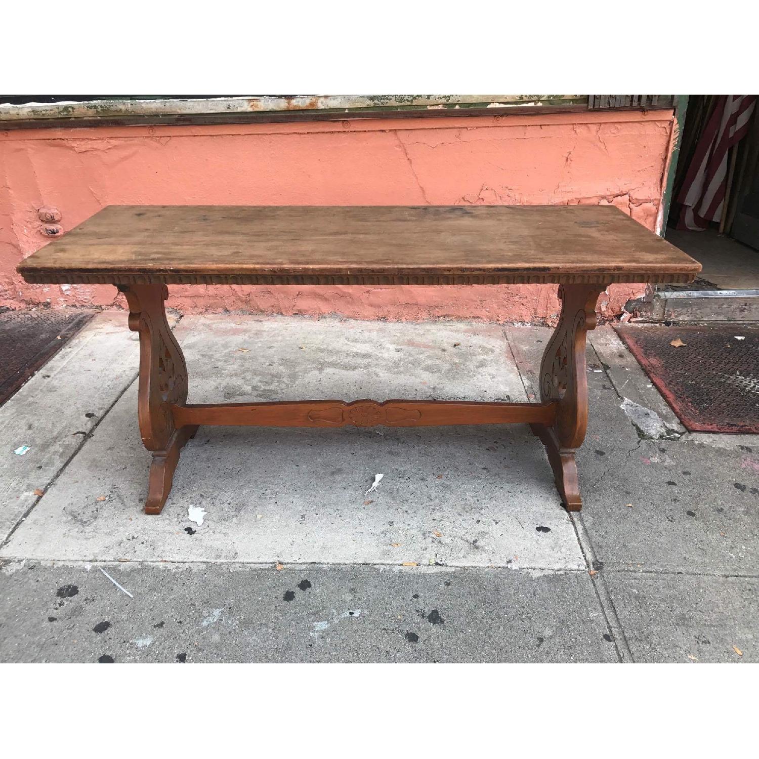Antique 1930s Wood Side Table - image-15