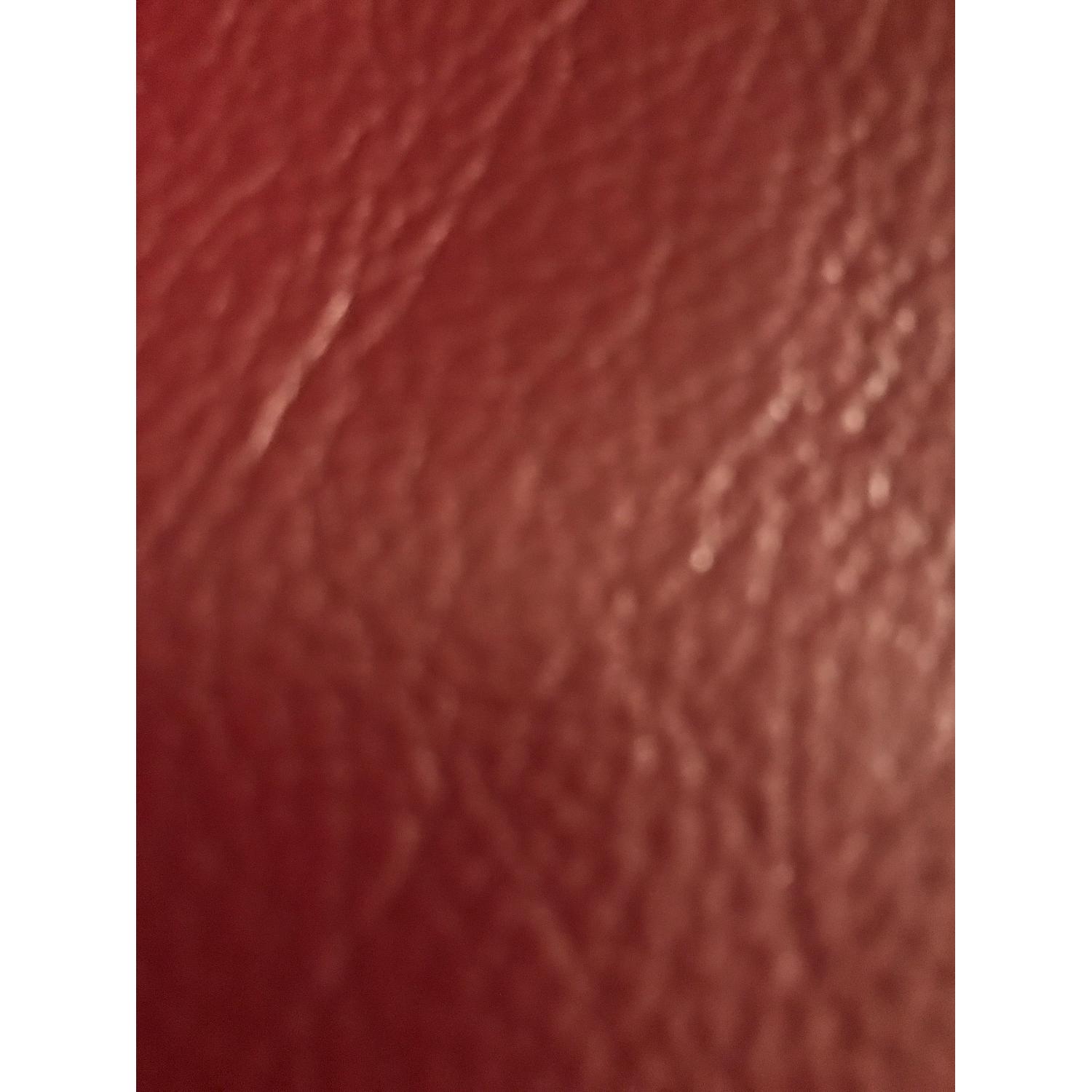 Macy's Burgundy Leather Loveseat - image-3