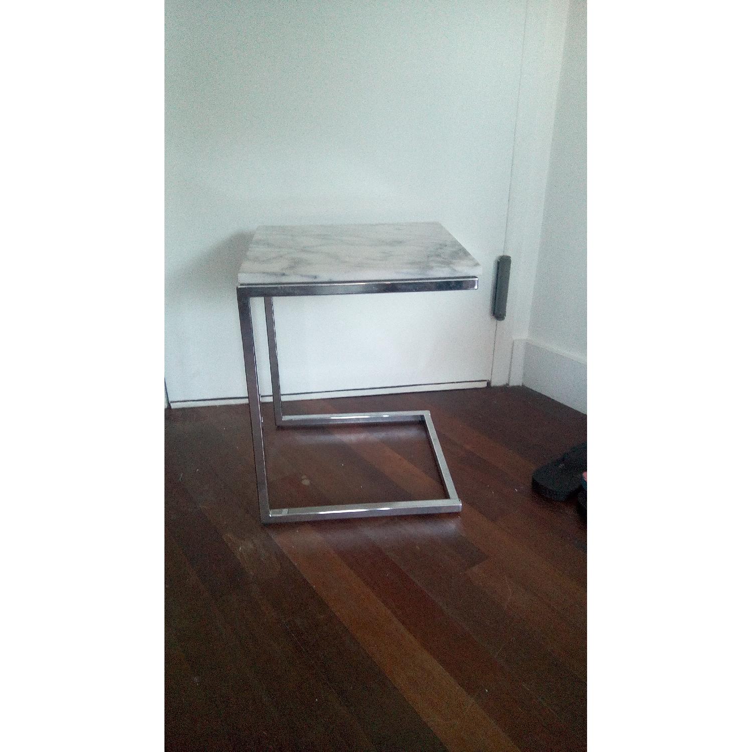 CB2 Smart Marble Top C Table - image-2