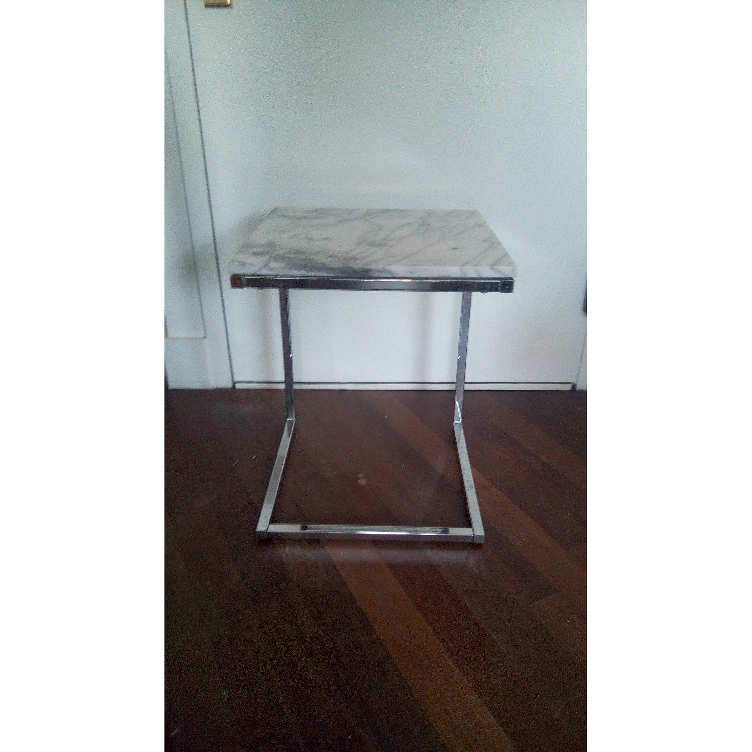 CB2 Smart Marble Top C Table - image-3
