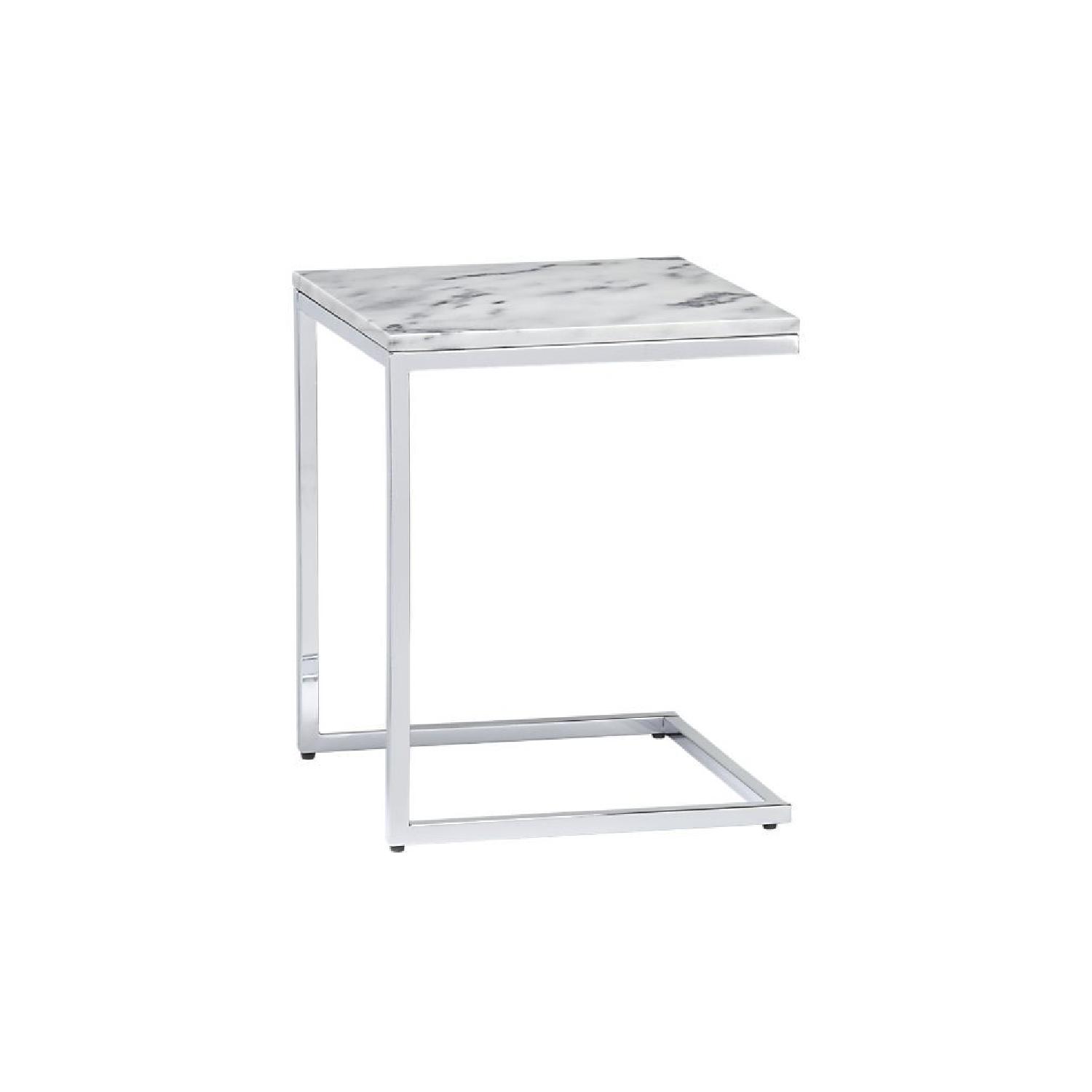 CB2 Smart Marble Top C Table - image-0