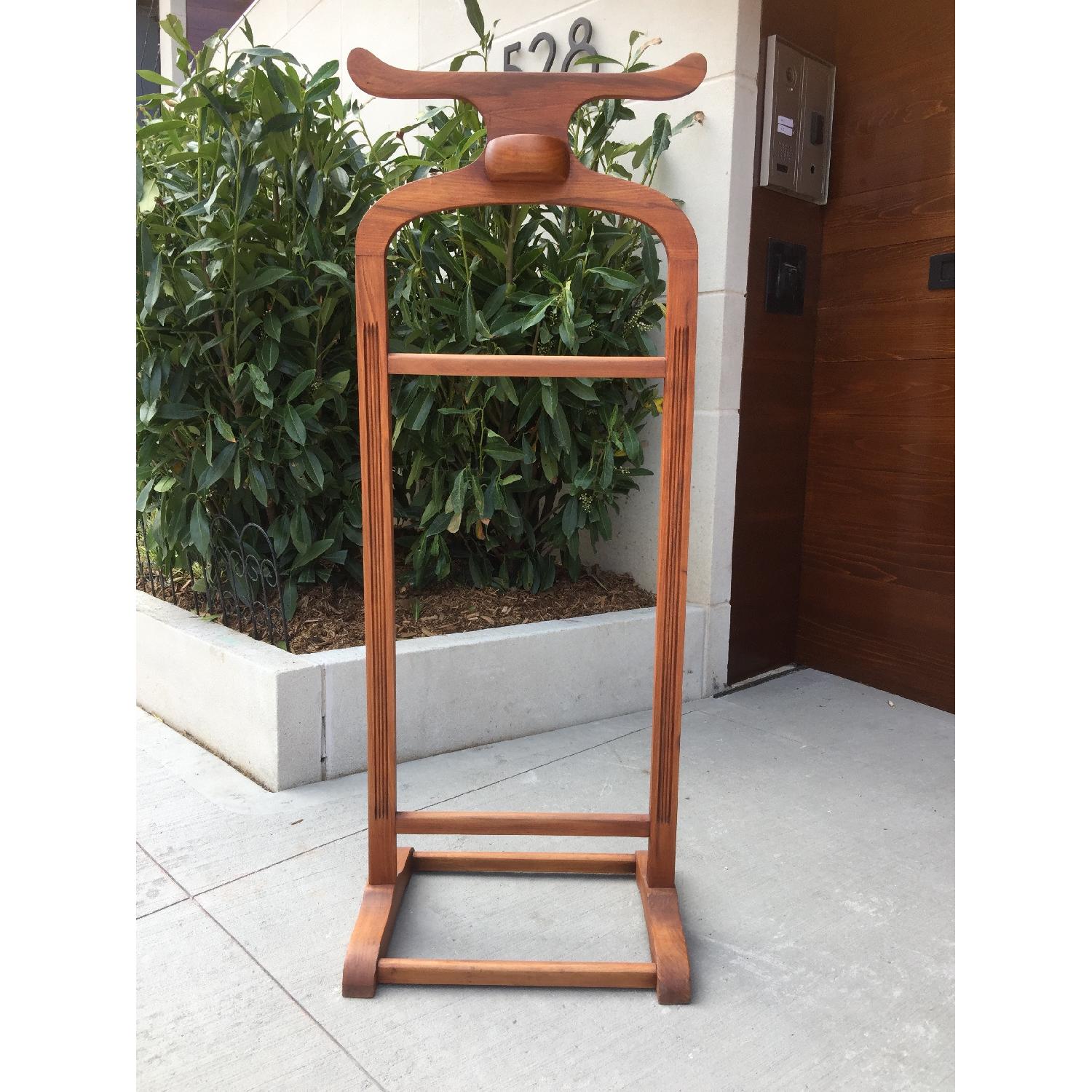 Gentleman's Solid Wood Valet Butler Stand w/ Cufflink Cup - image-2