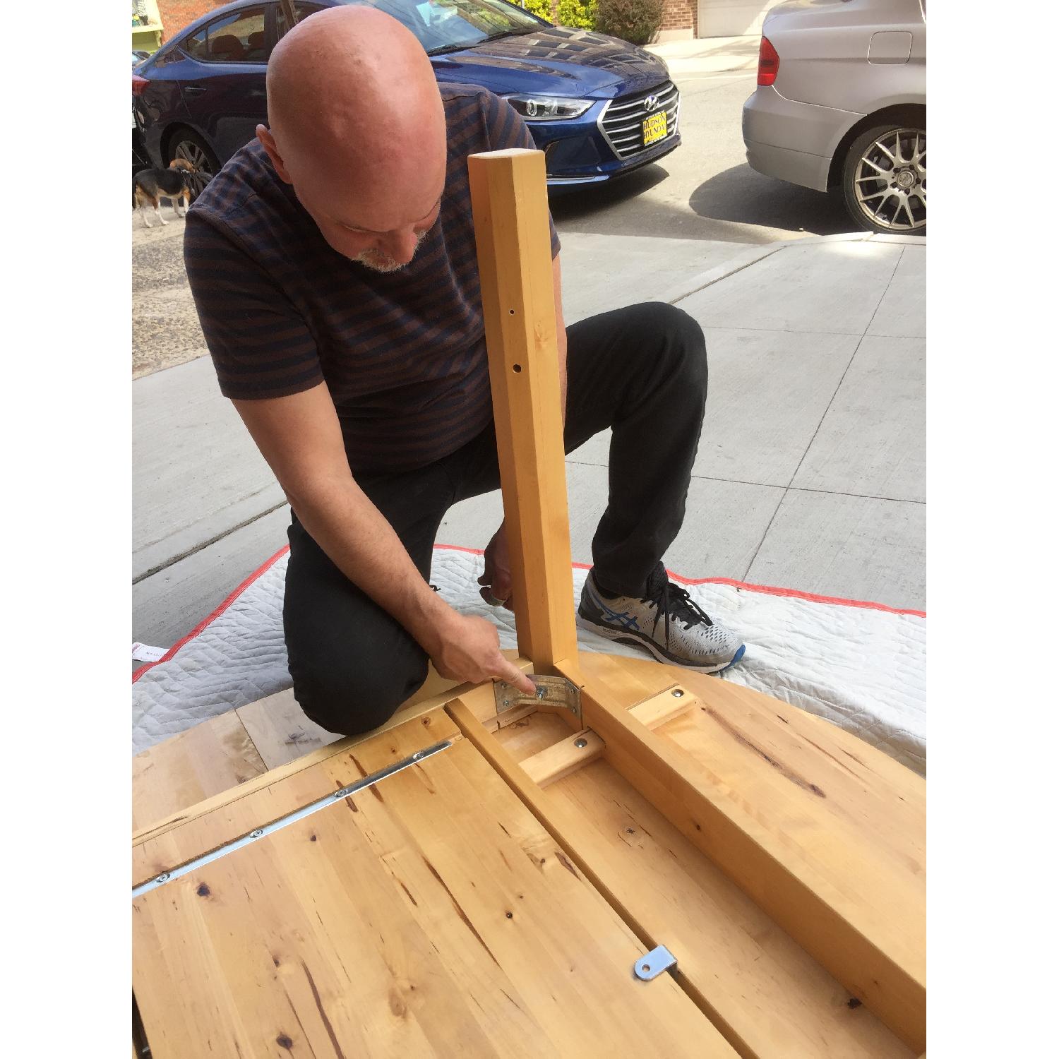 Ikea Solid Wood Extendable Dining Table in Light Beech - image-1