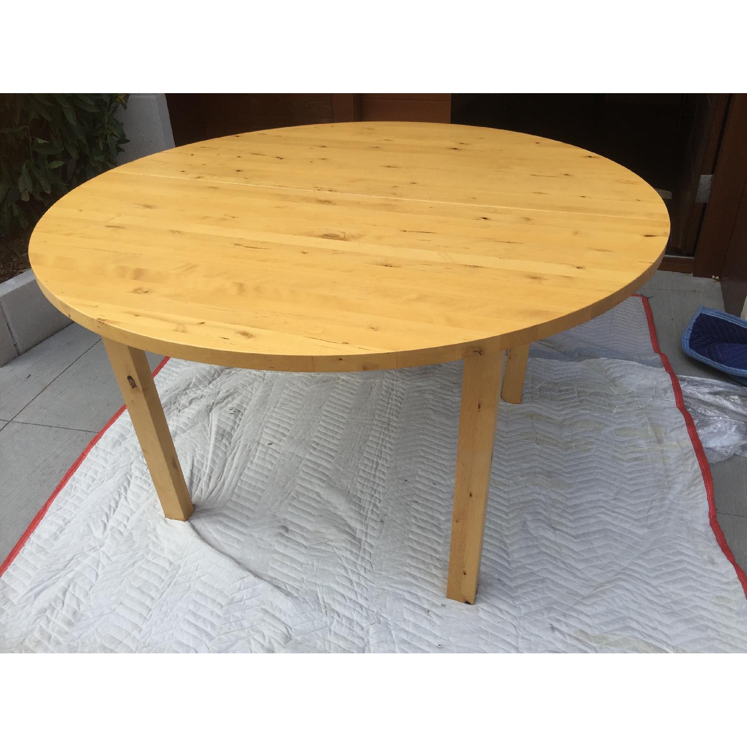 Ikea Solid Wood Extendable Dining Table in Light Beech - image-3