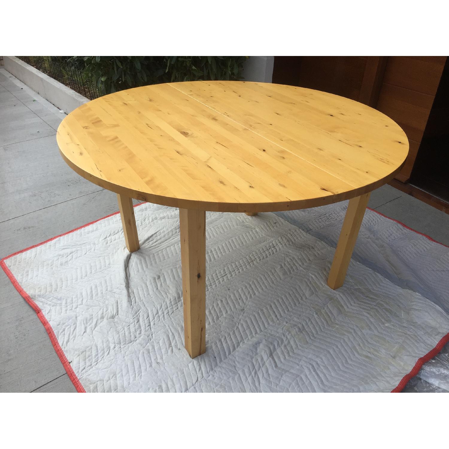 Ikea Solid Wood Extendable Dining Table in Light Beech - image-4