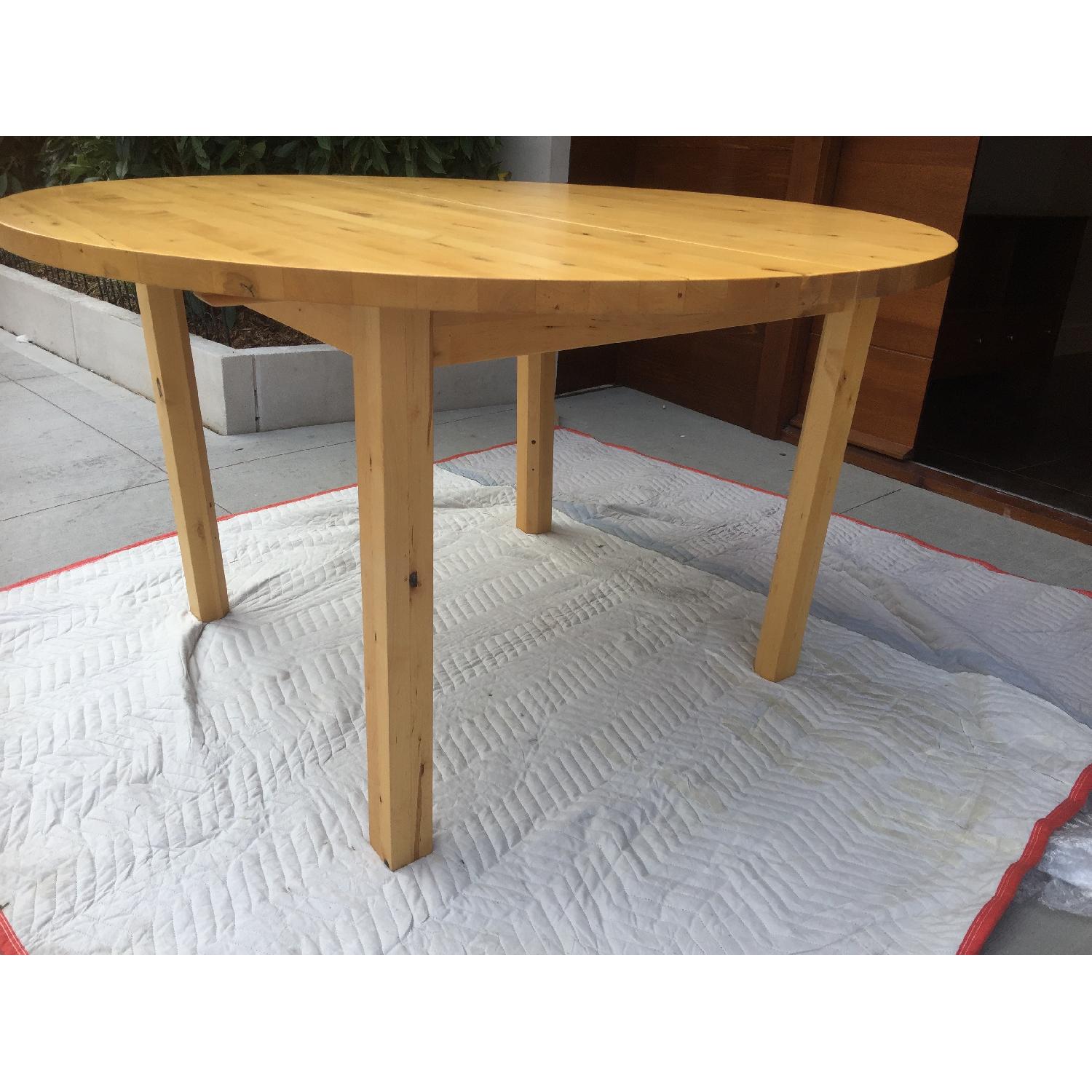 Ikea Solid Wood Extendable Dining Table in Light Beech - image-5