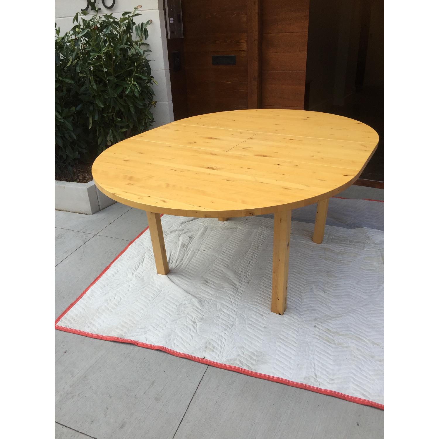 Ikea Solid Wood Extendable Dining Table in Light Beech - image-7