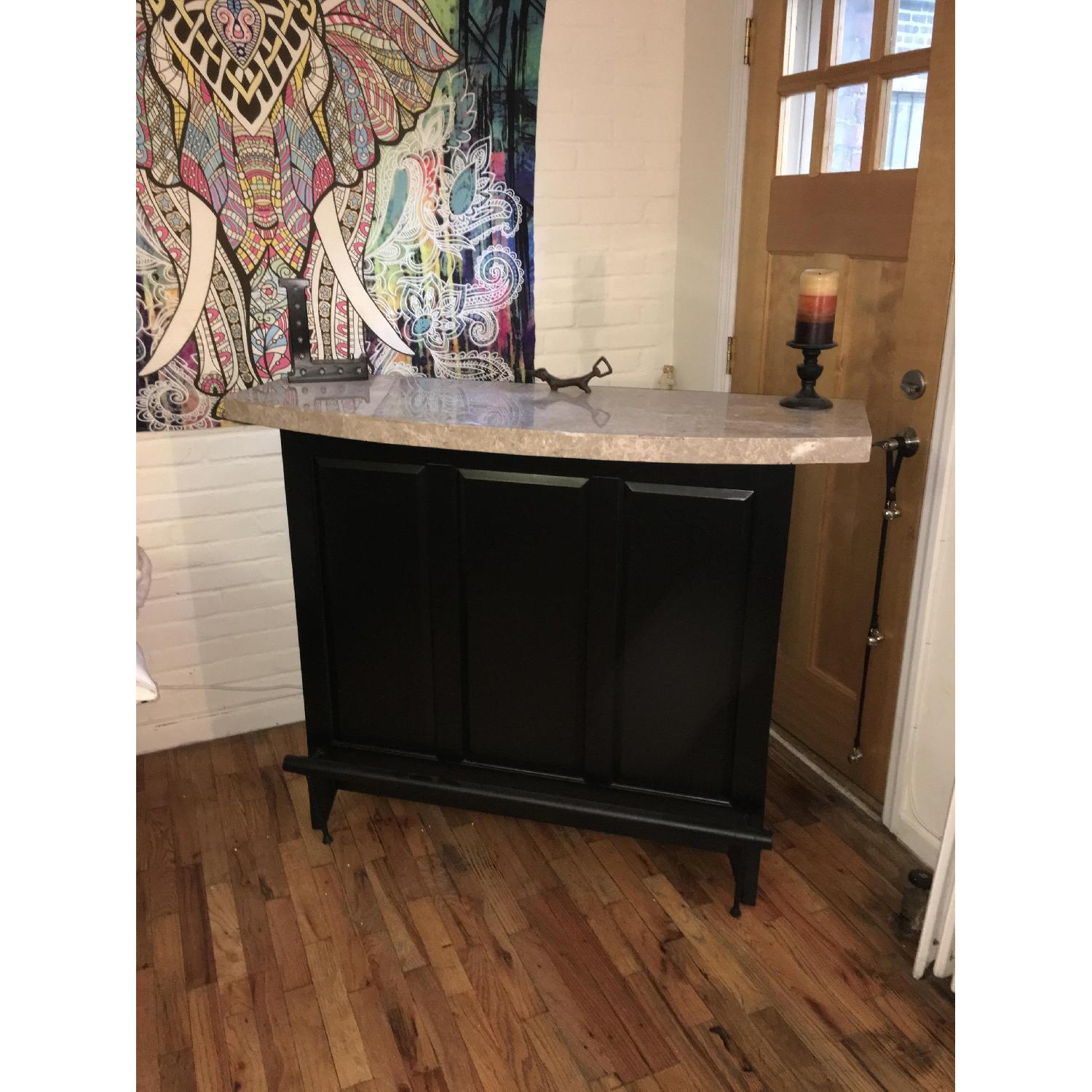 Bob's Stone Top Bar Cabinet w/ 2 Stools - image-1