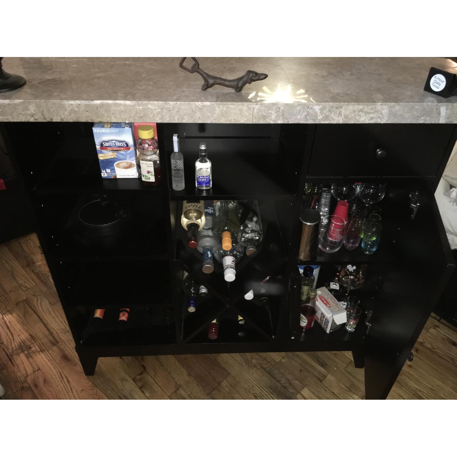 Bob's Stone Top Bar Cabinet w/ 2 Stools - image-2