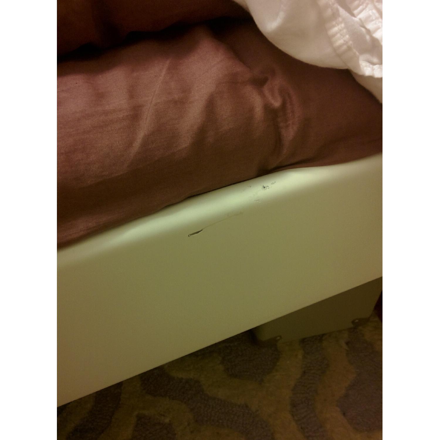 Ikea Leirvik Full Size White Metal Bed Frame - image-3