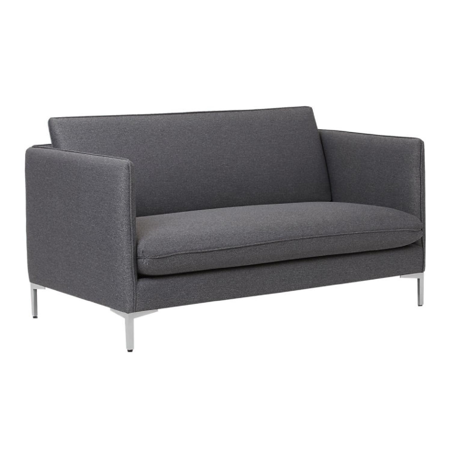 CB2 Flatiron Grey Apartment Sofa AptDeco
