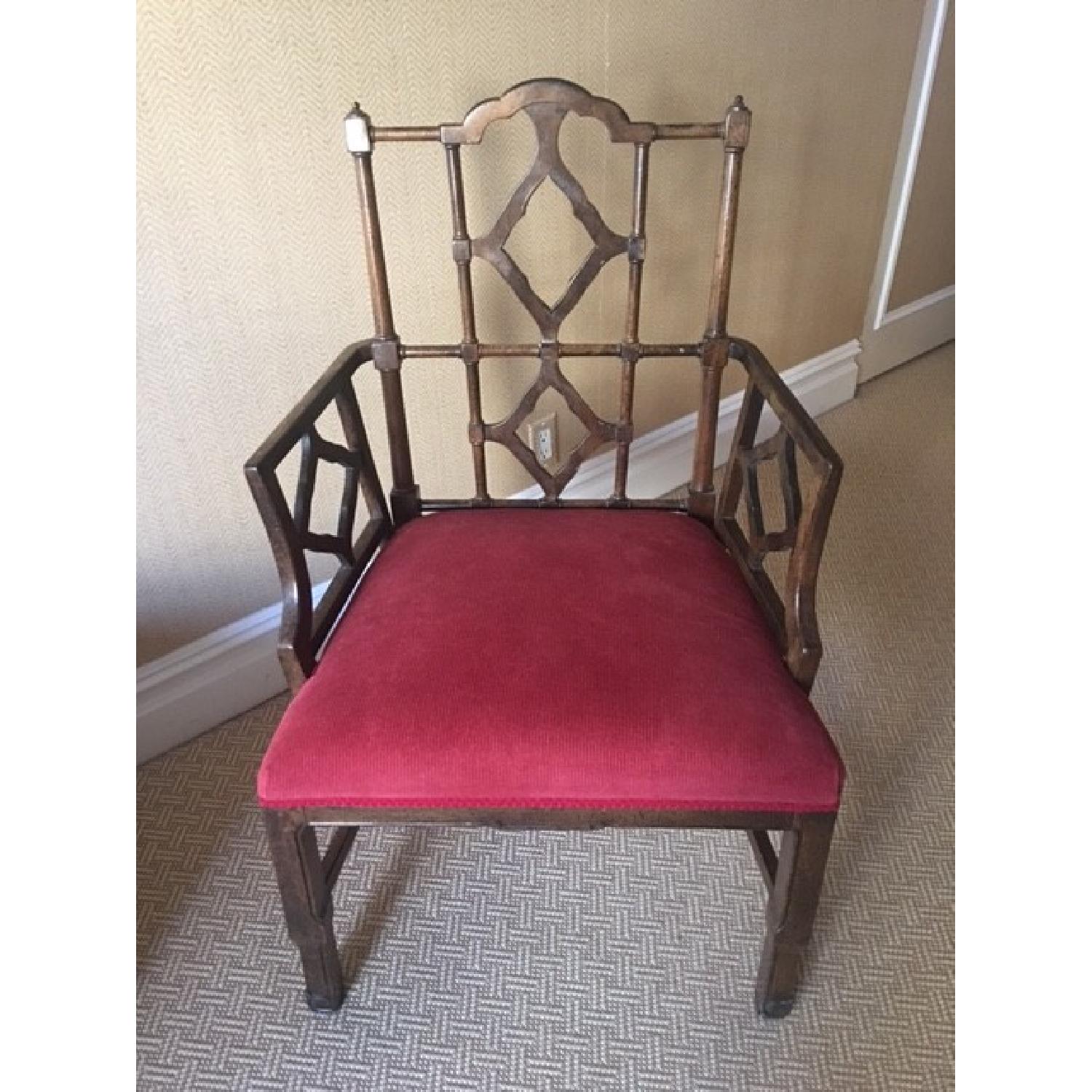 Asian Style Wood Armchair - image-1