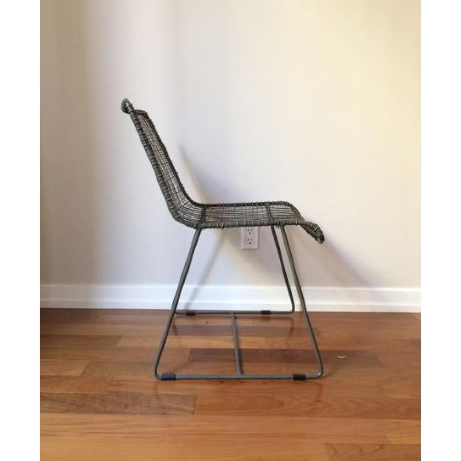 CB2 Reed Black Wire Chair AptDeco