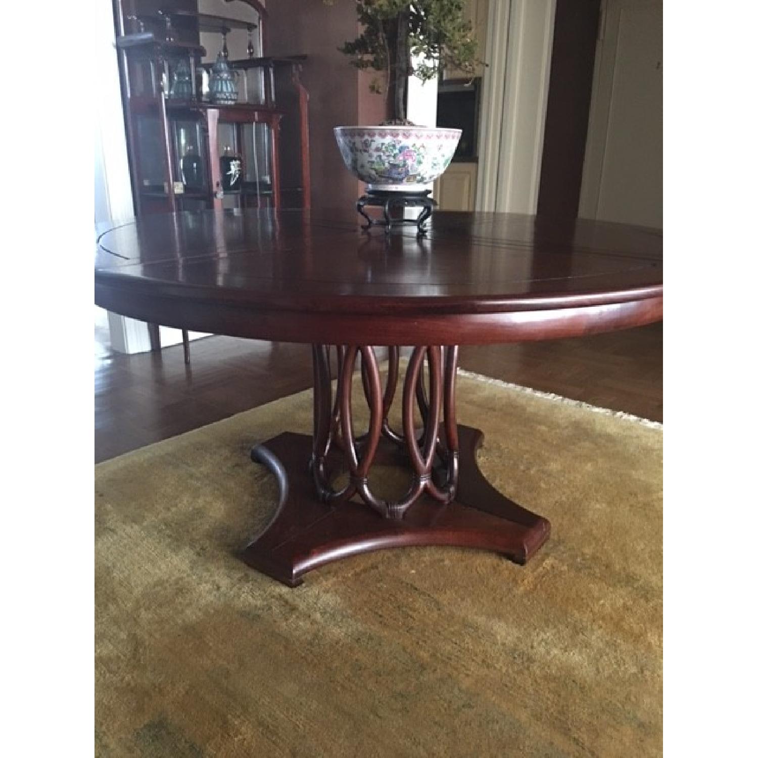 Solid Wood Round Expandable Dining Table - image-2