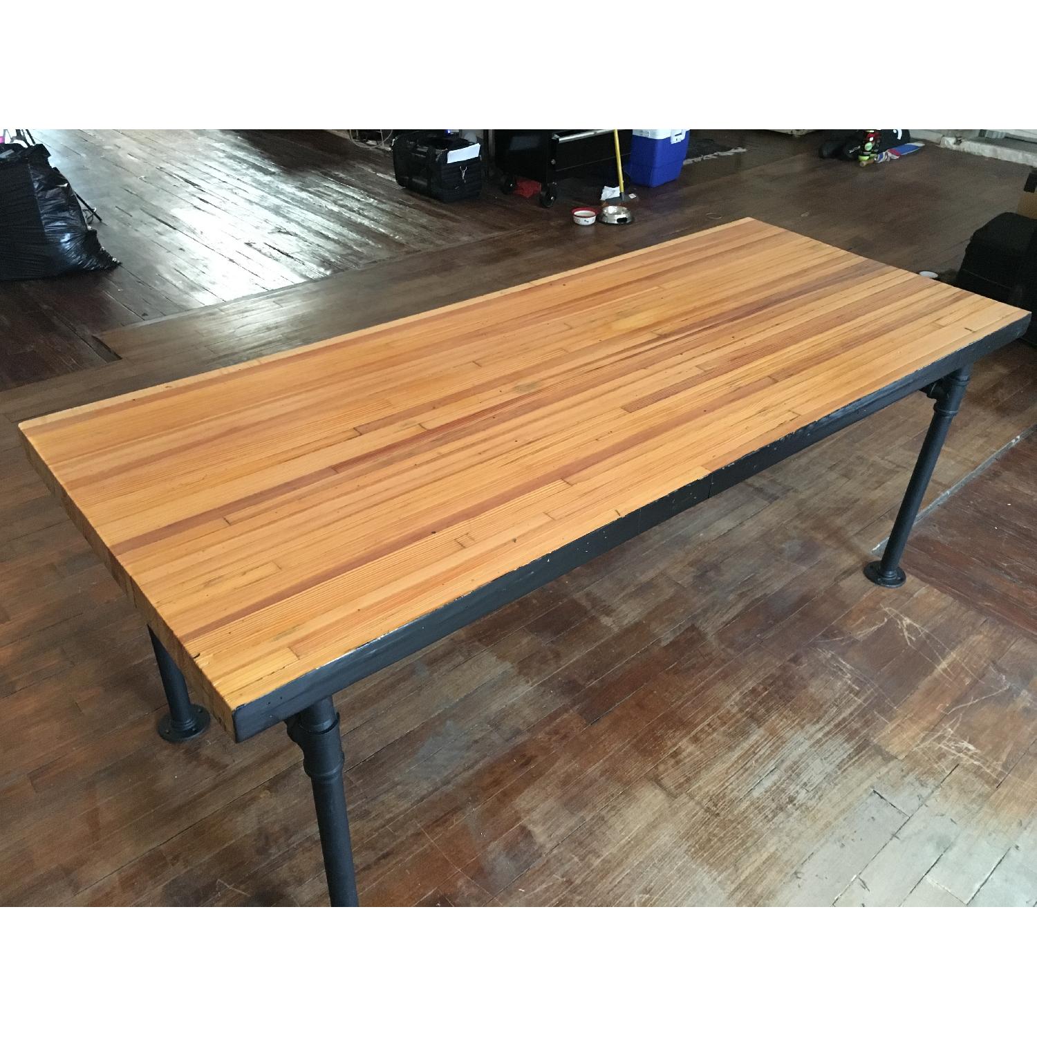 Reclaimed Bronx Bowling Alley Dining Table - image-2