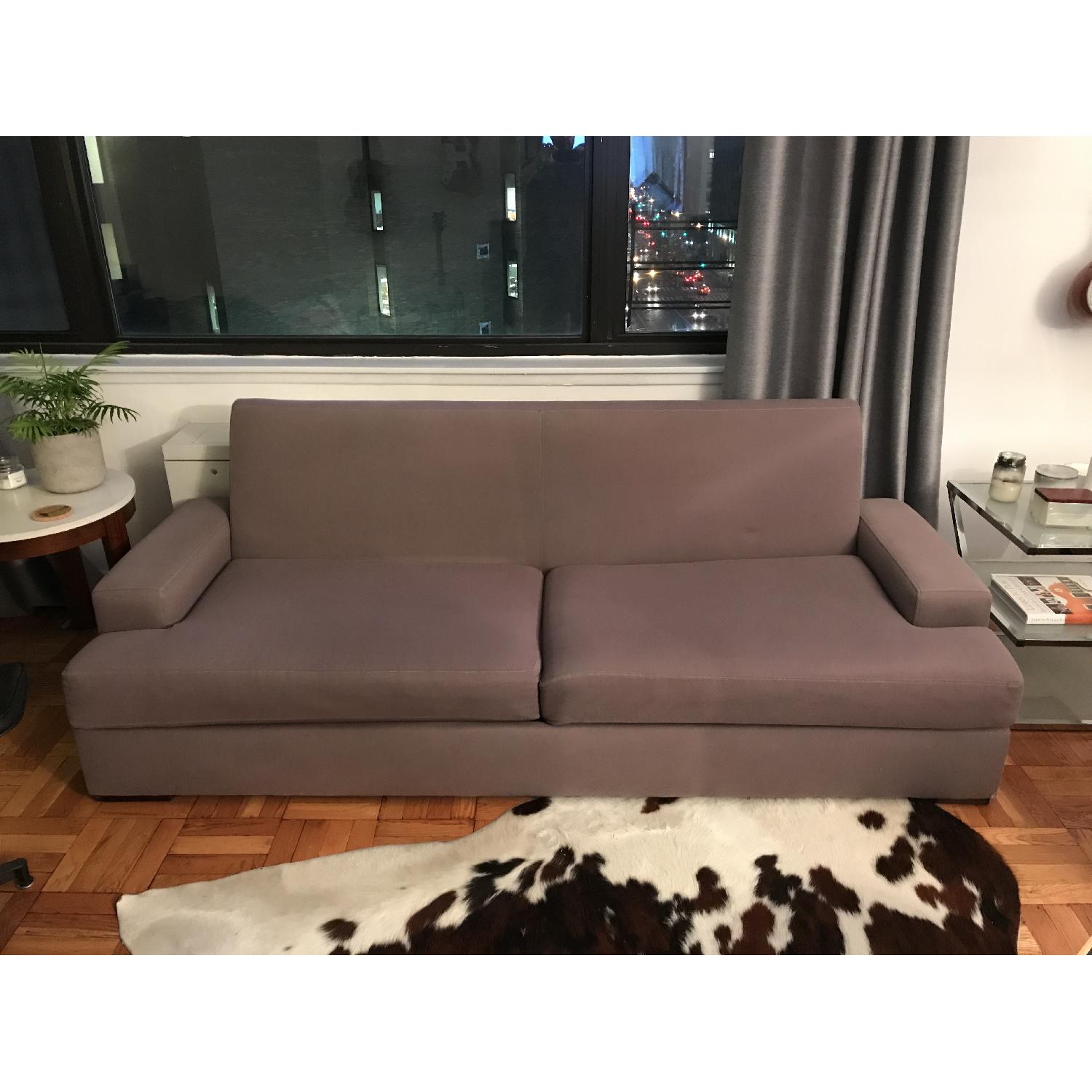 West Elm Grey Fabric Sofa - image-1